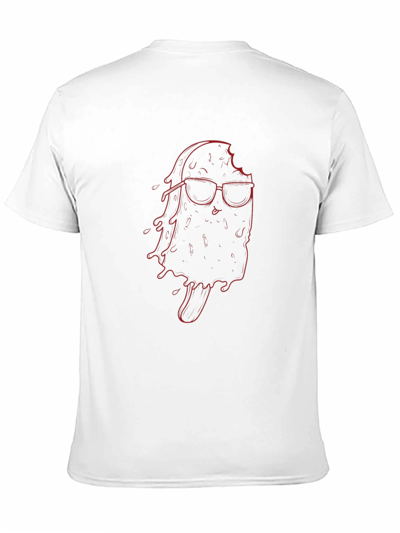 Cool Treat Tee: Red Ice Cream Graphic Black T-Shirt