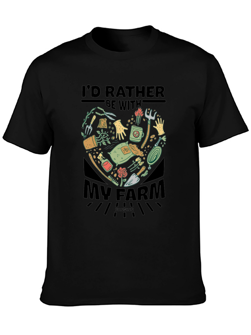 Farm Lover T-Shirt: Id Rather Be With My Farm