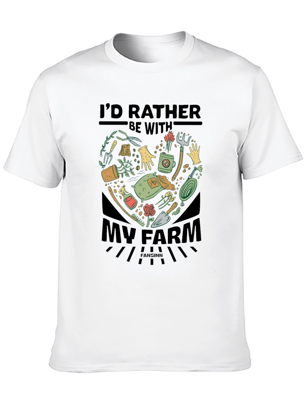Farm Lover T-Shirt: Id Rather Be With My Farm
