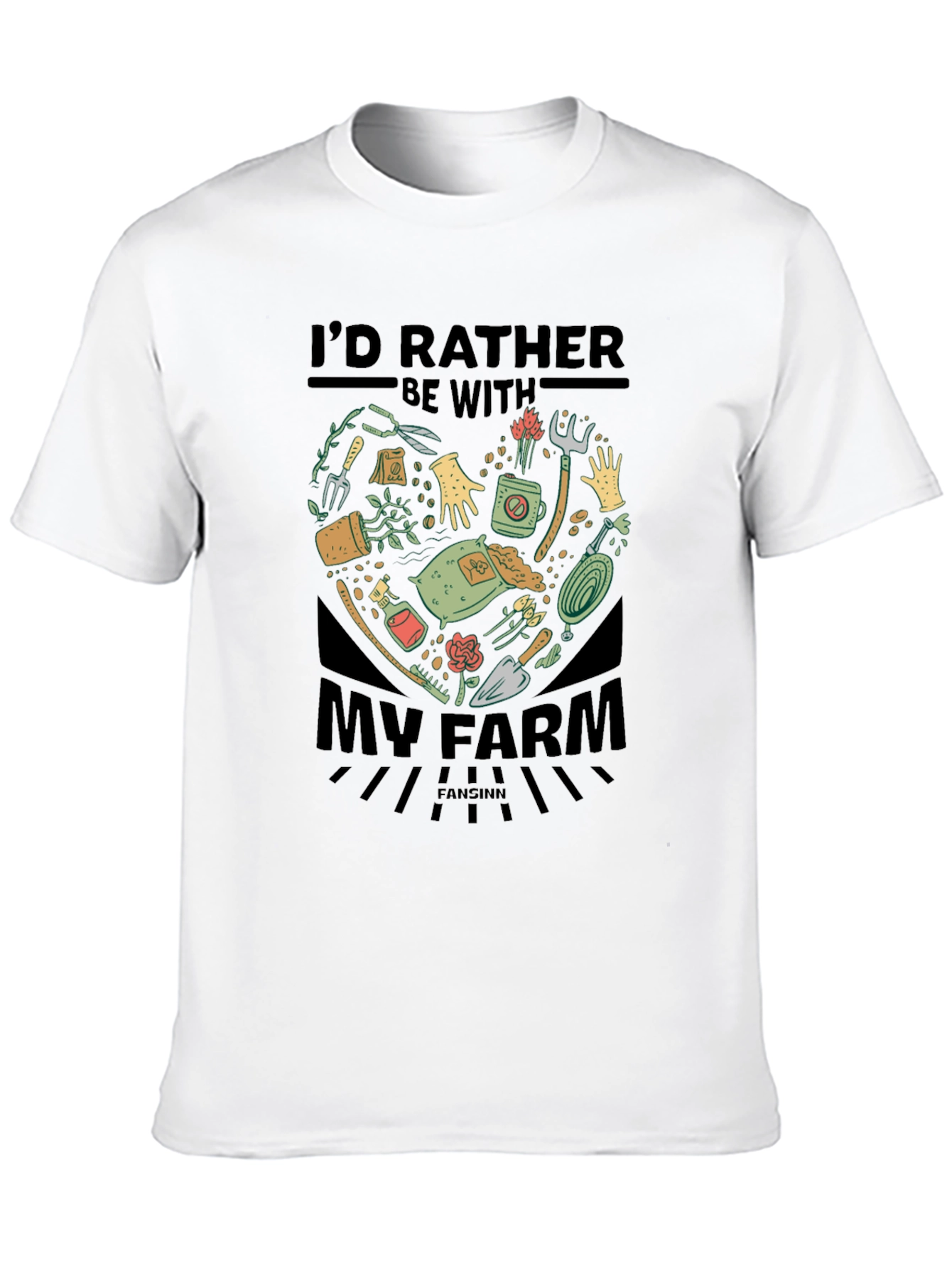Farm Lover T-Shirt: Id Rather Be With My Farm