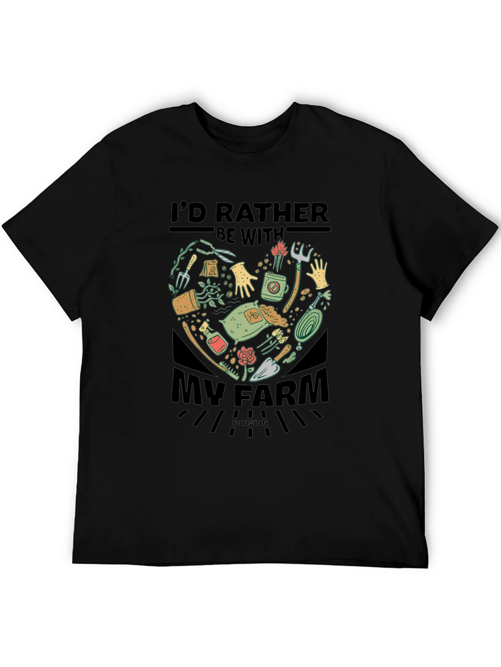 Farm Lover T-Shirt: Id Rather Be With My Farm