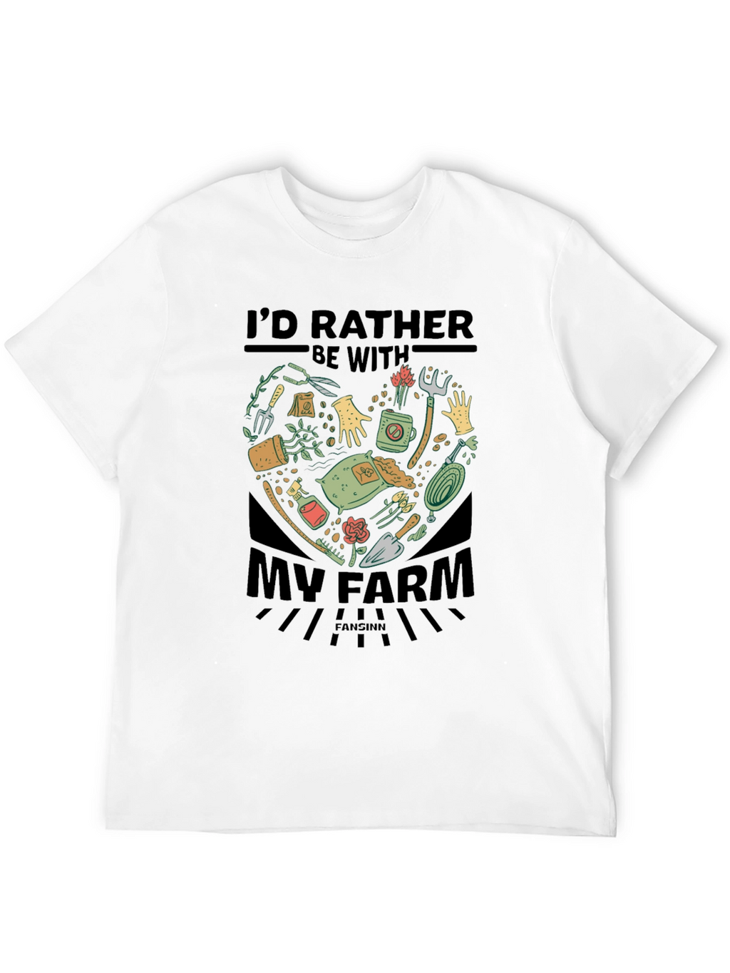 Farm Lover T-Shirt: Id Rather Be With My Farm