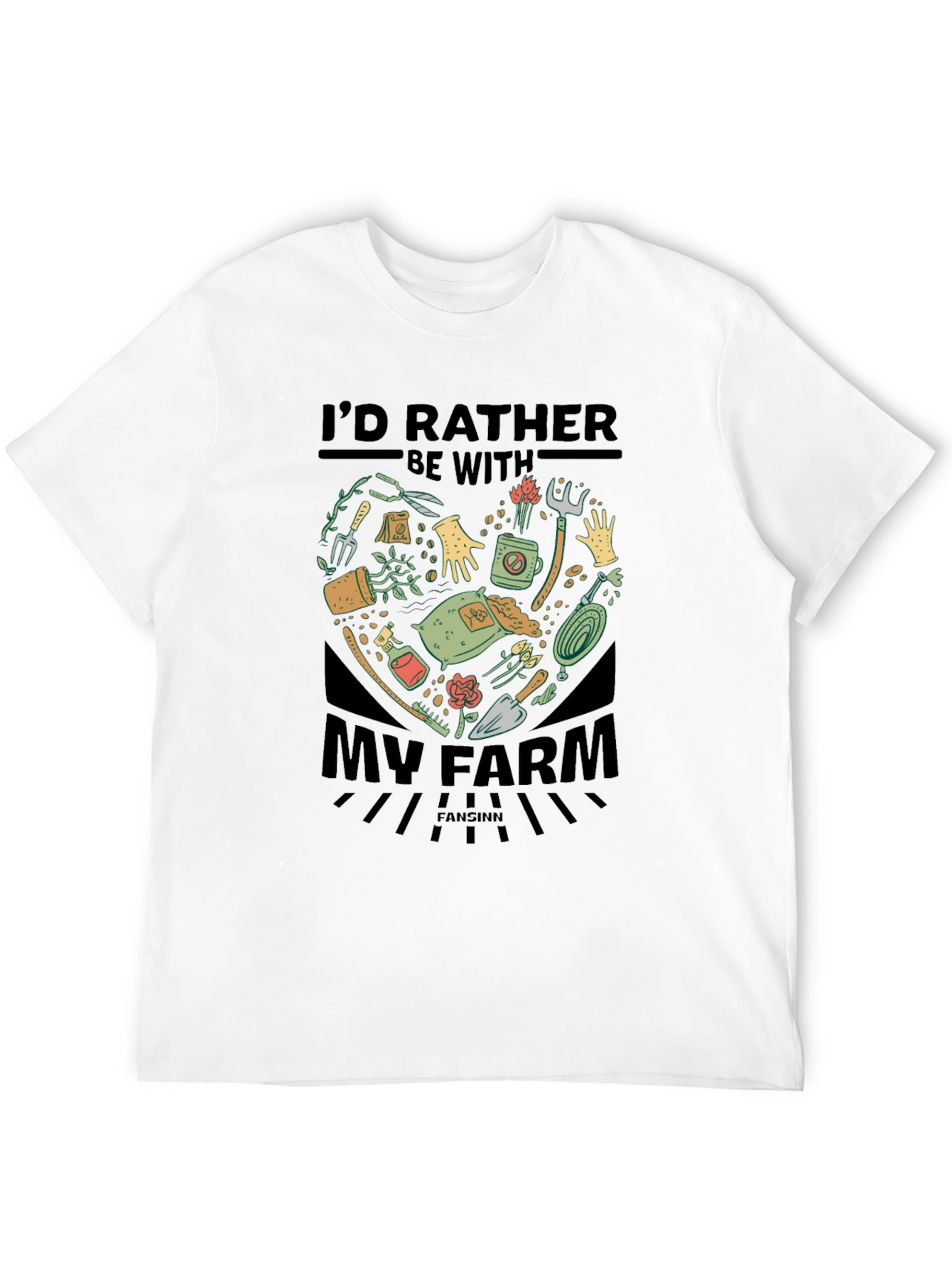Farm Lover T-Shirt: Id Rather Be With My Farm