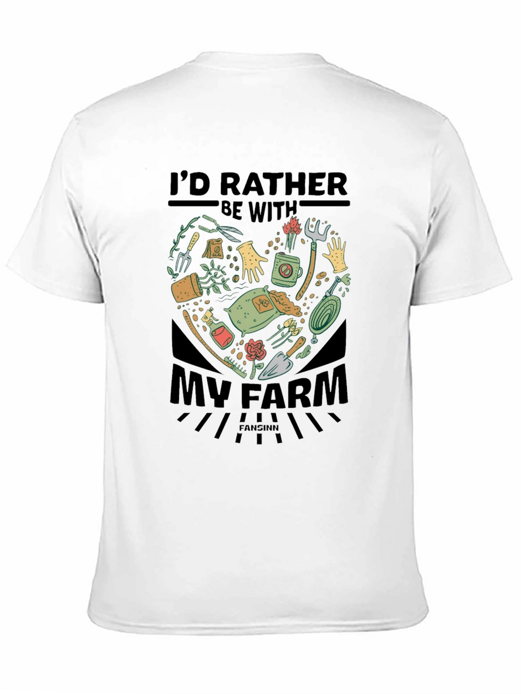 Farm Lover T-Shirt: Id Rather Be With My Farm