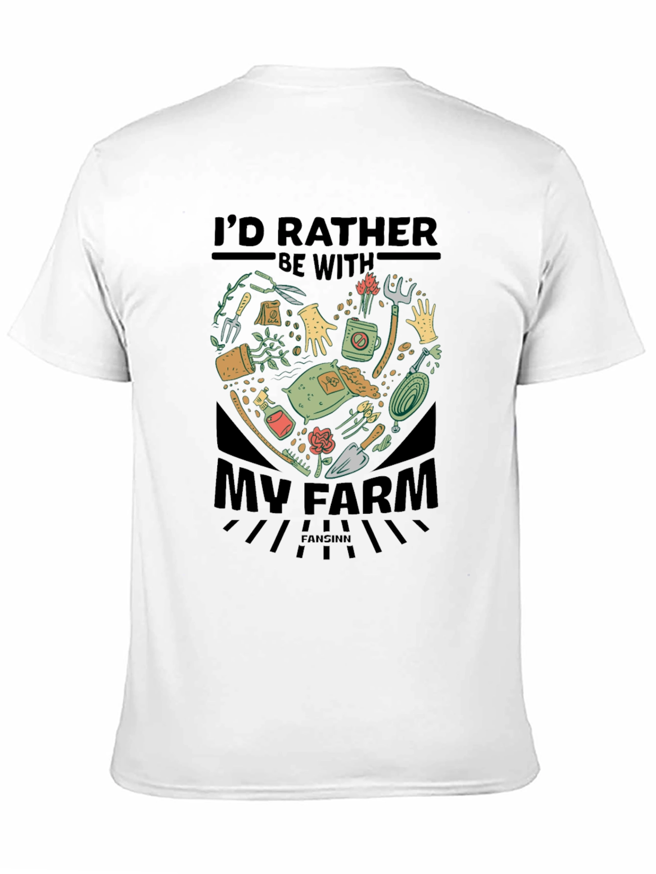 Farm Lover T-Shirt: Id Rather Be With My Farm