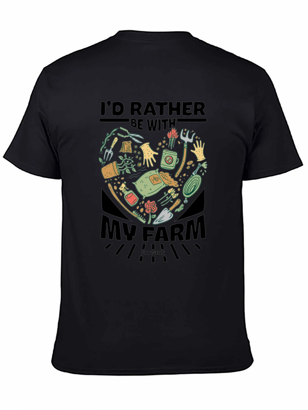 Farm Lover T-Shirt: Id Rather Be With My Farm