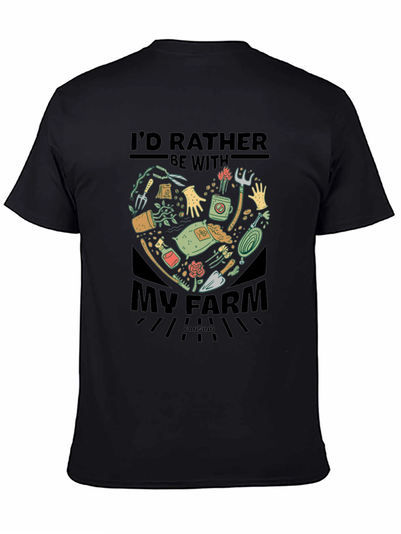 Farm Lover T-Shirt: Id Rather Be With My Farm