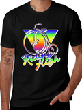Riding High Retro Rainbow Bike T-Shirt