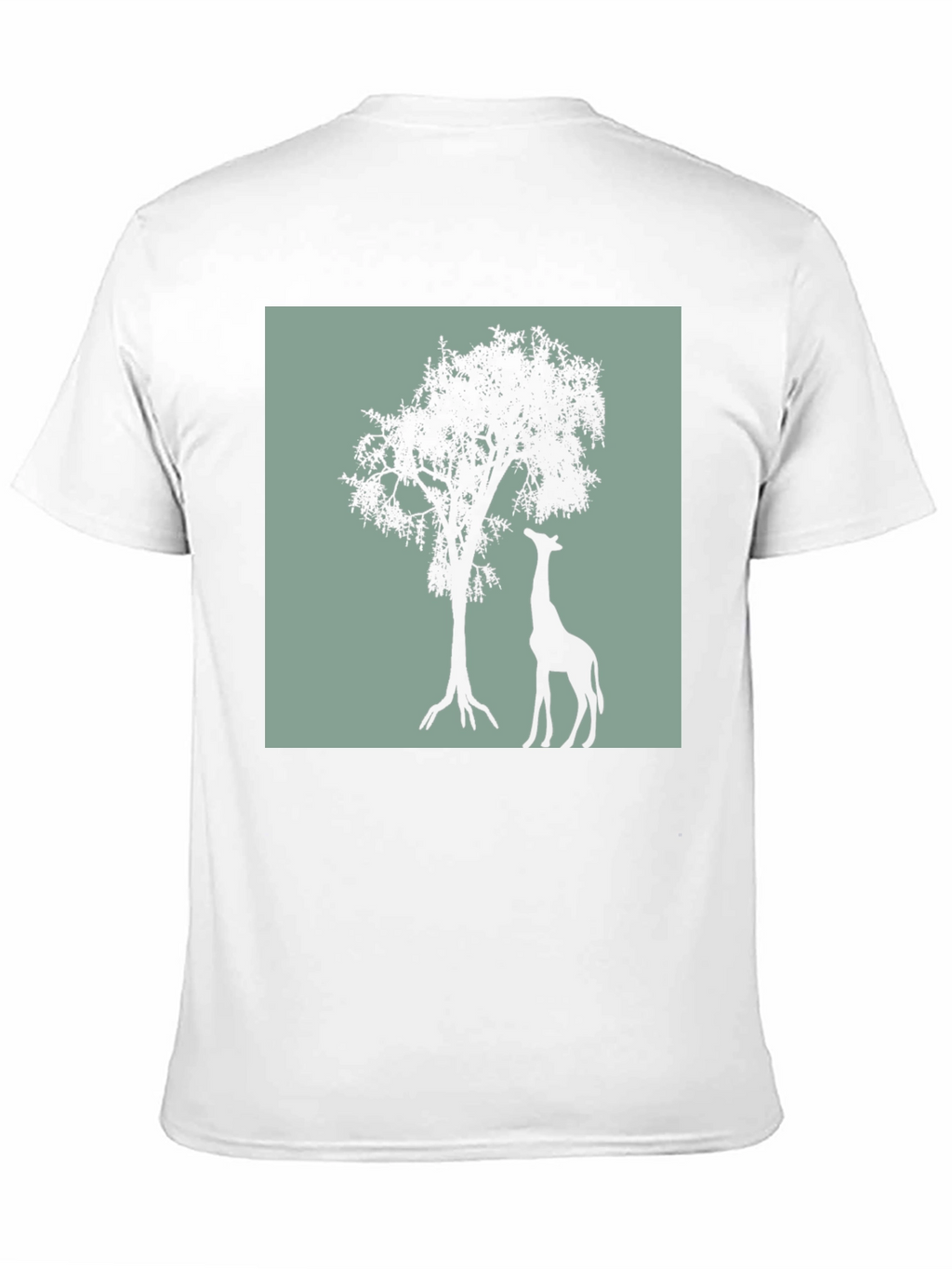 Giraffe Silhouette Graphic Tee - Black