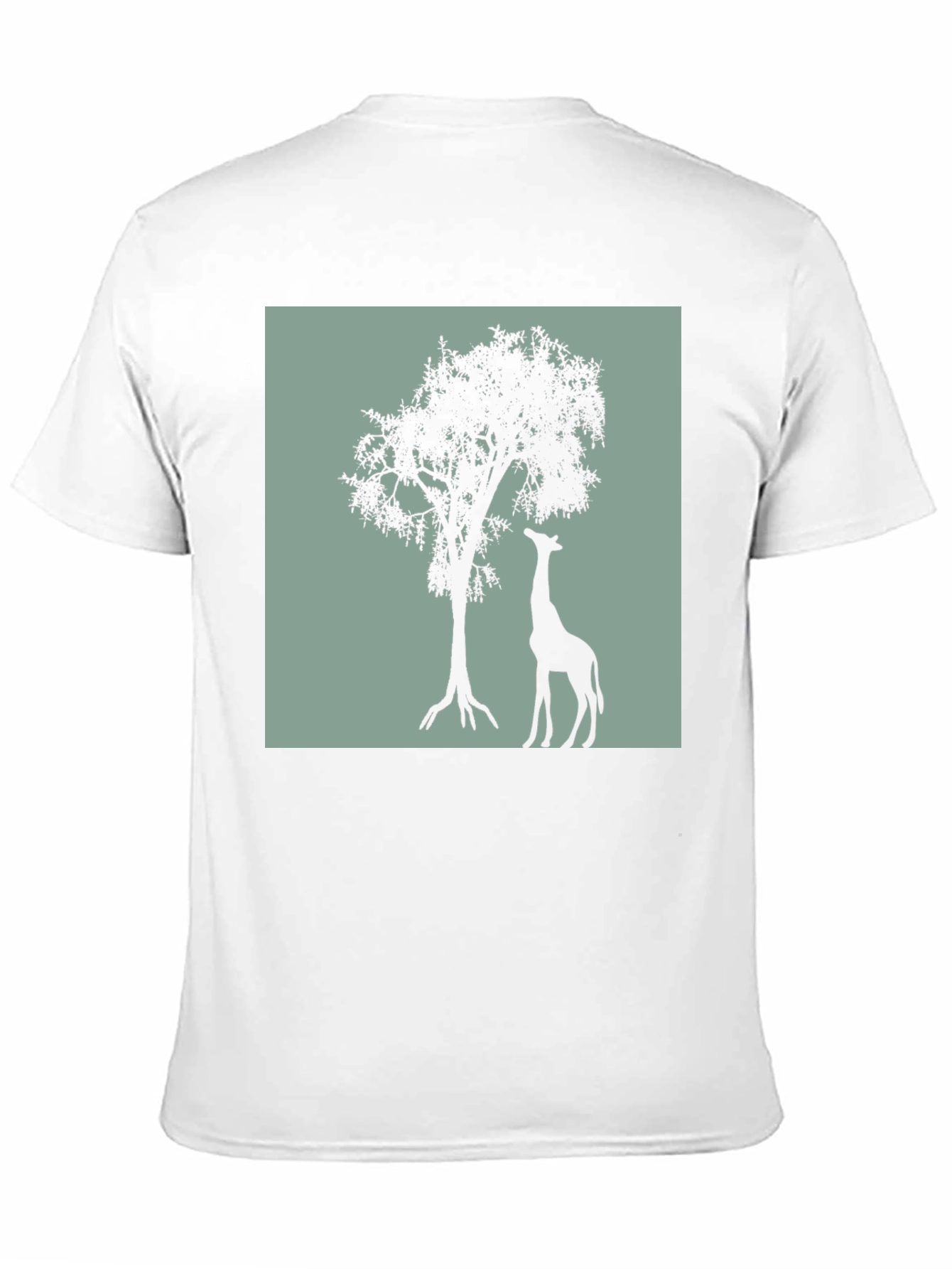 Giraffe Silhouette Graphic Tee - Black