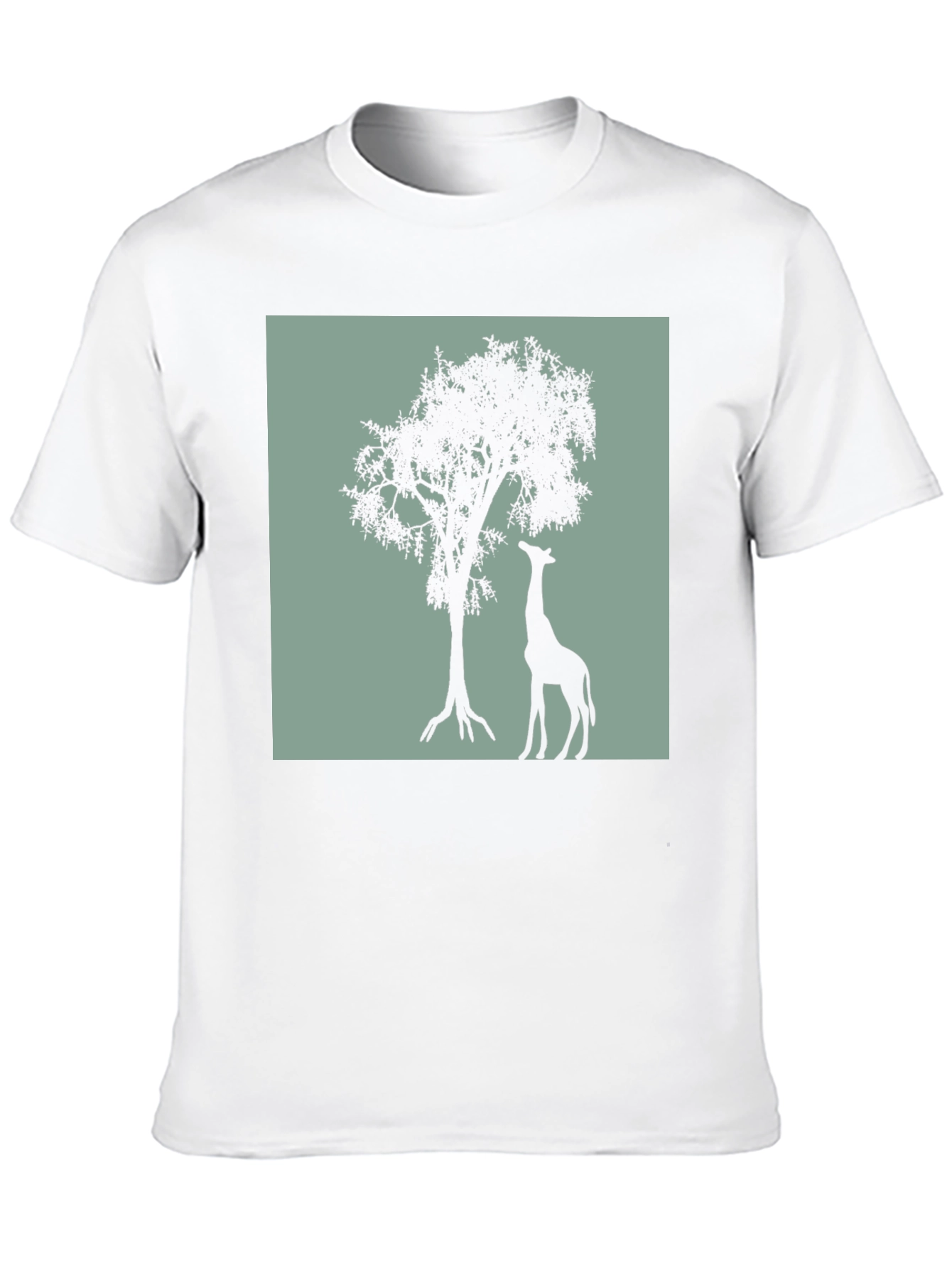 Giraffe Silhouette Graphic Tee - Black