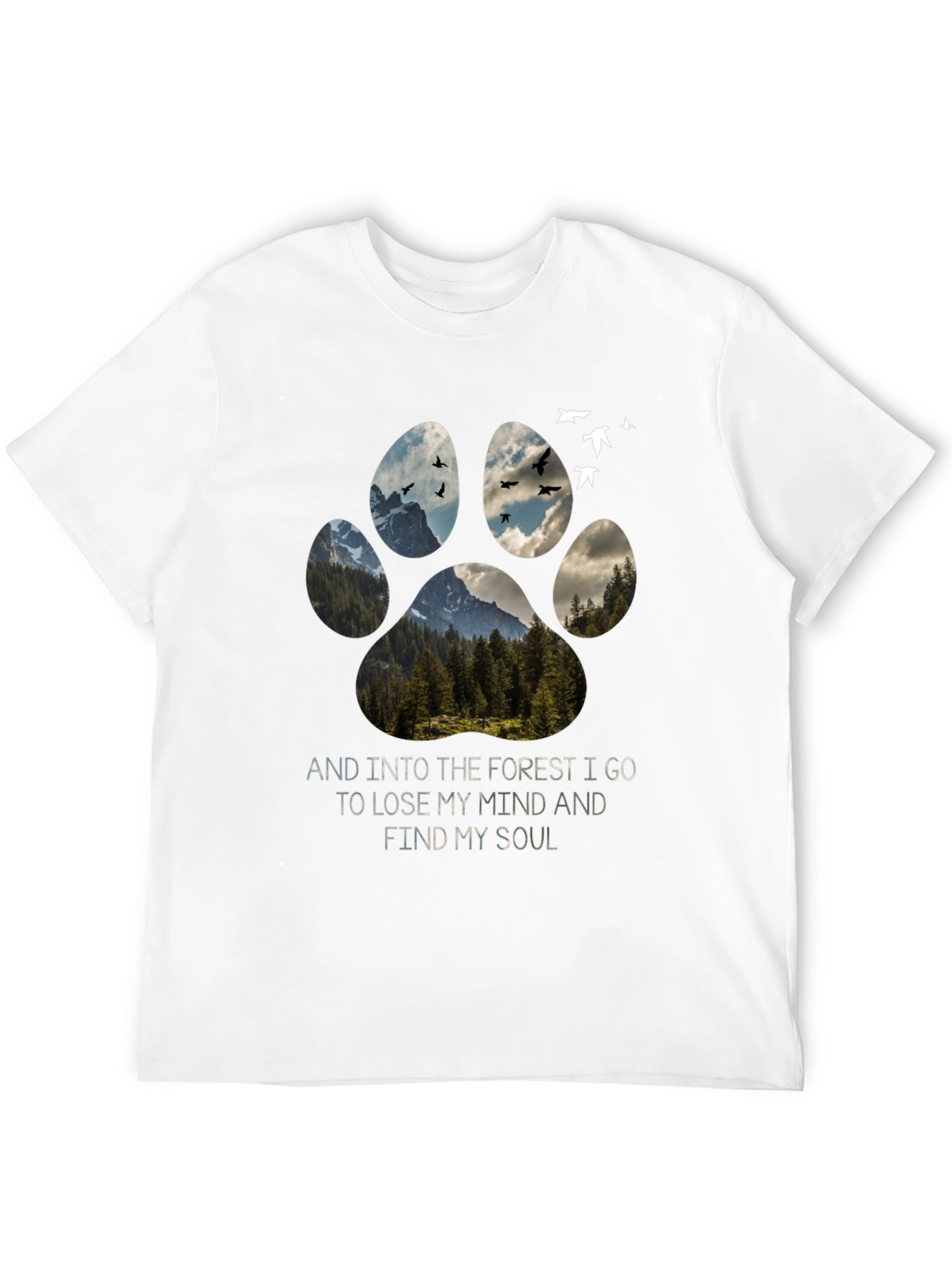 Forest Paw Print T-Shirt: Find Your Soul