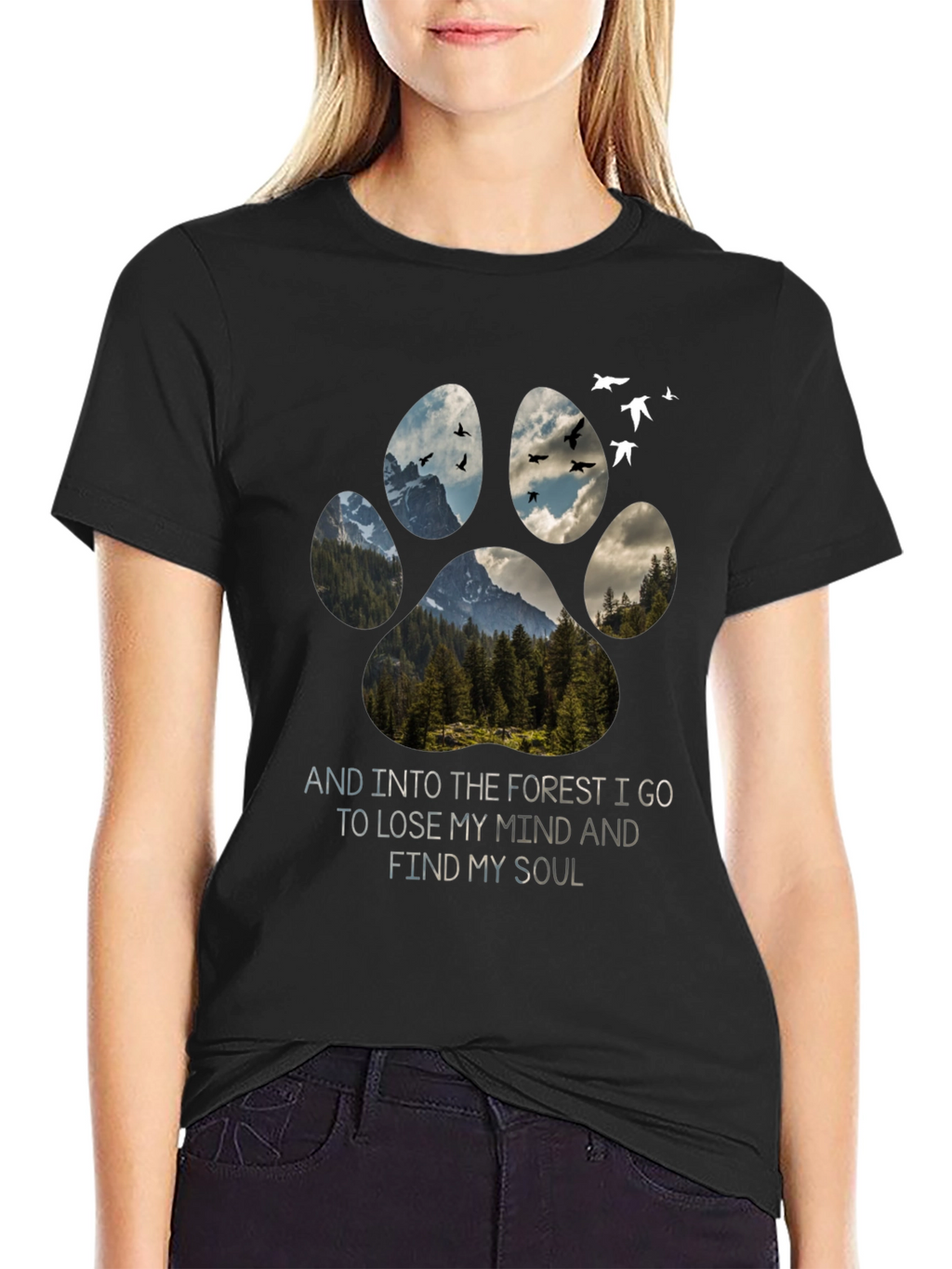 Forest Paw Print T-Shirt: Find Your Soul