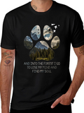 Forest Paw Print T-Shirt: Find Your Soul