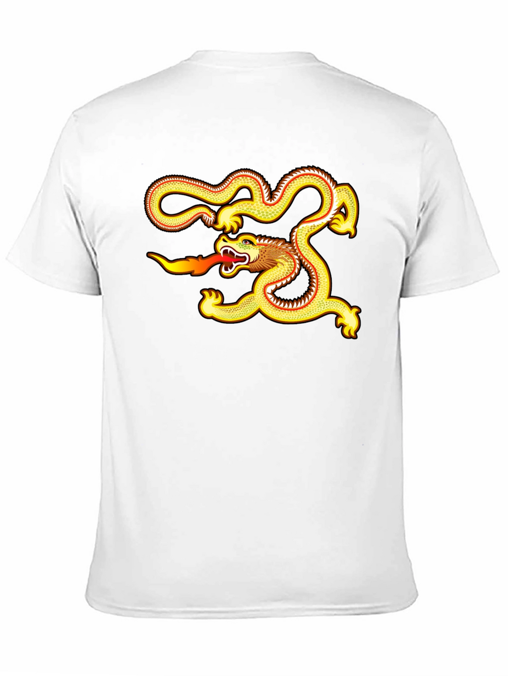 Golden Dragon Graphic Tee - Black Cotton Comfort
