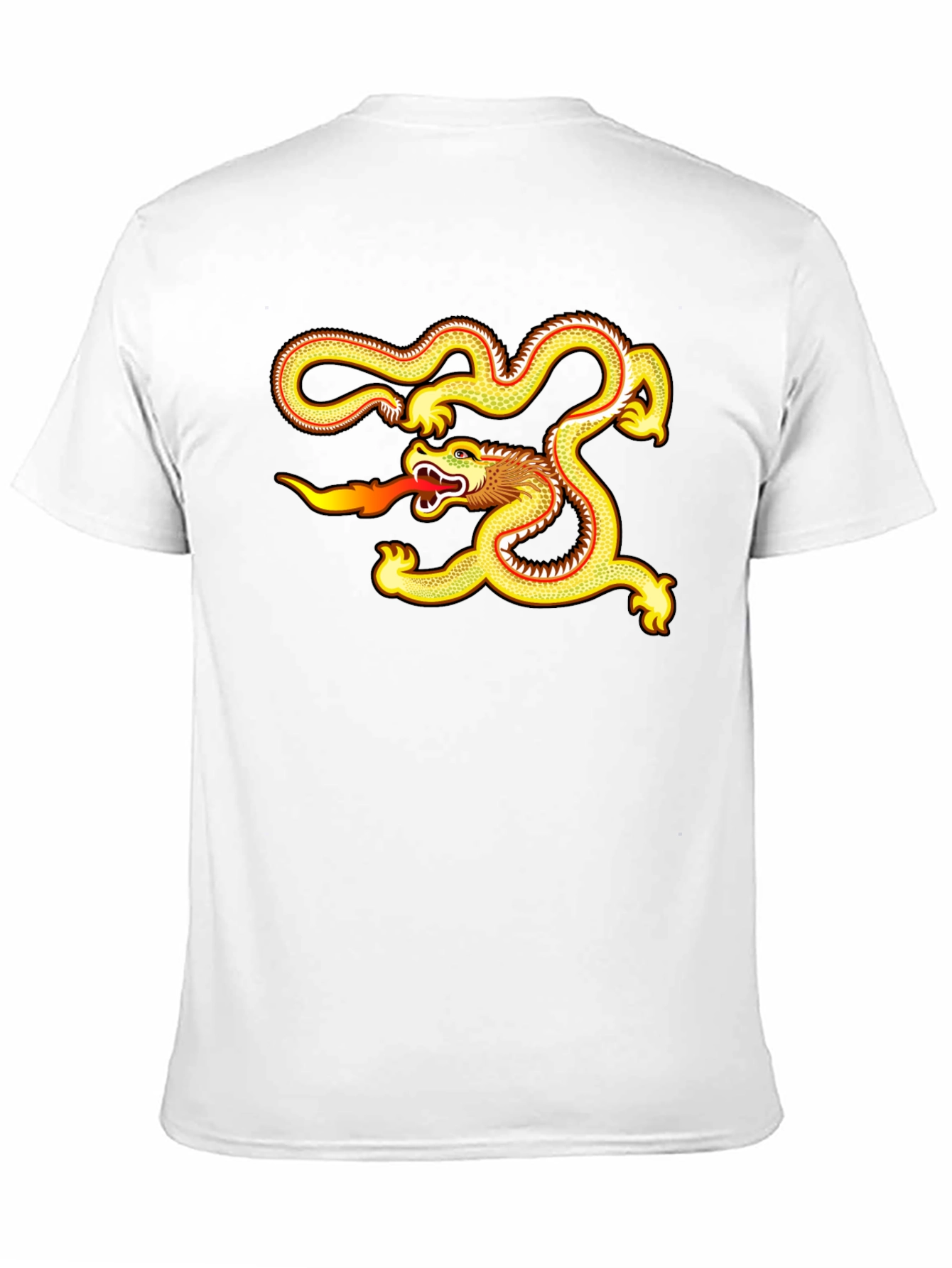 Golden Dragon Graphic Tee - Black Cotton Comfort