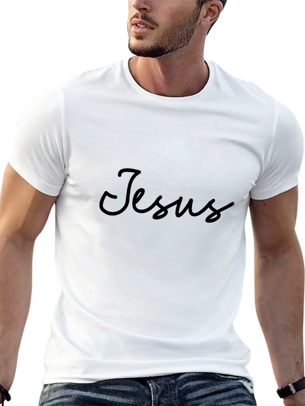 Jesus Script Black T-Shirt