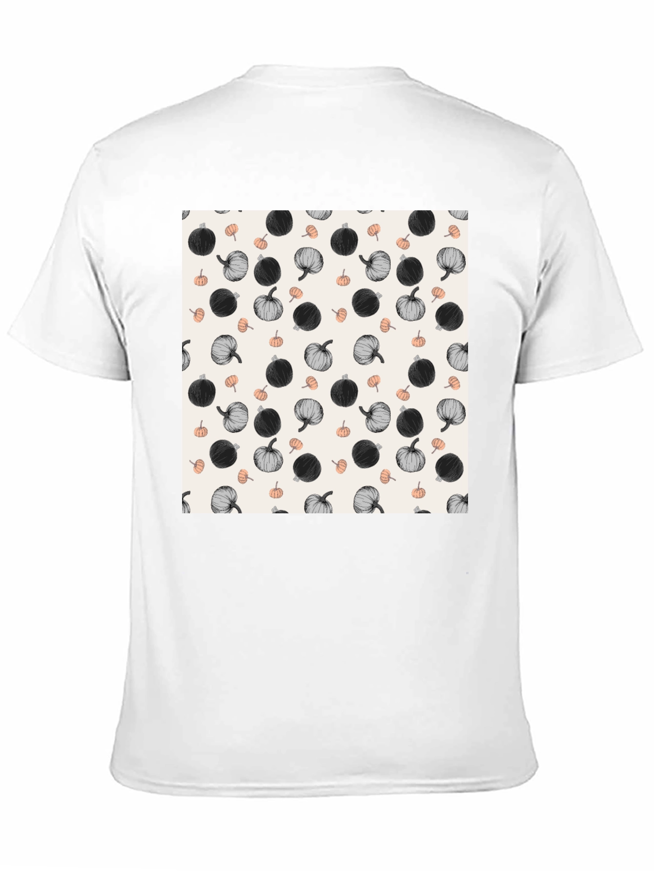 Pumpkin Pattern T-Shirt - Stylish Fall Fashion
