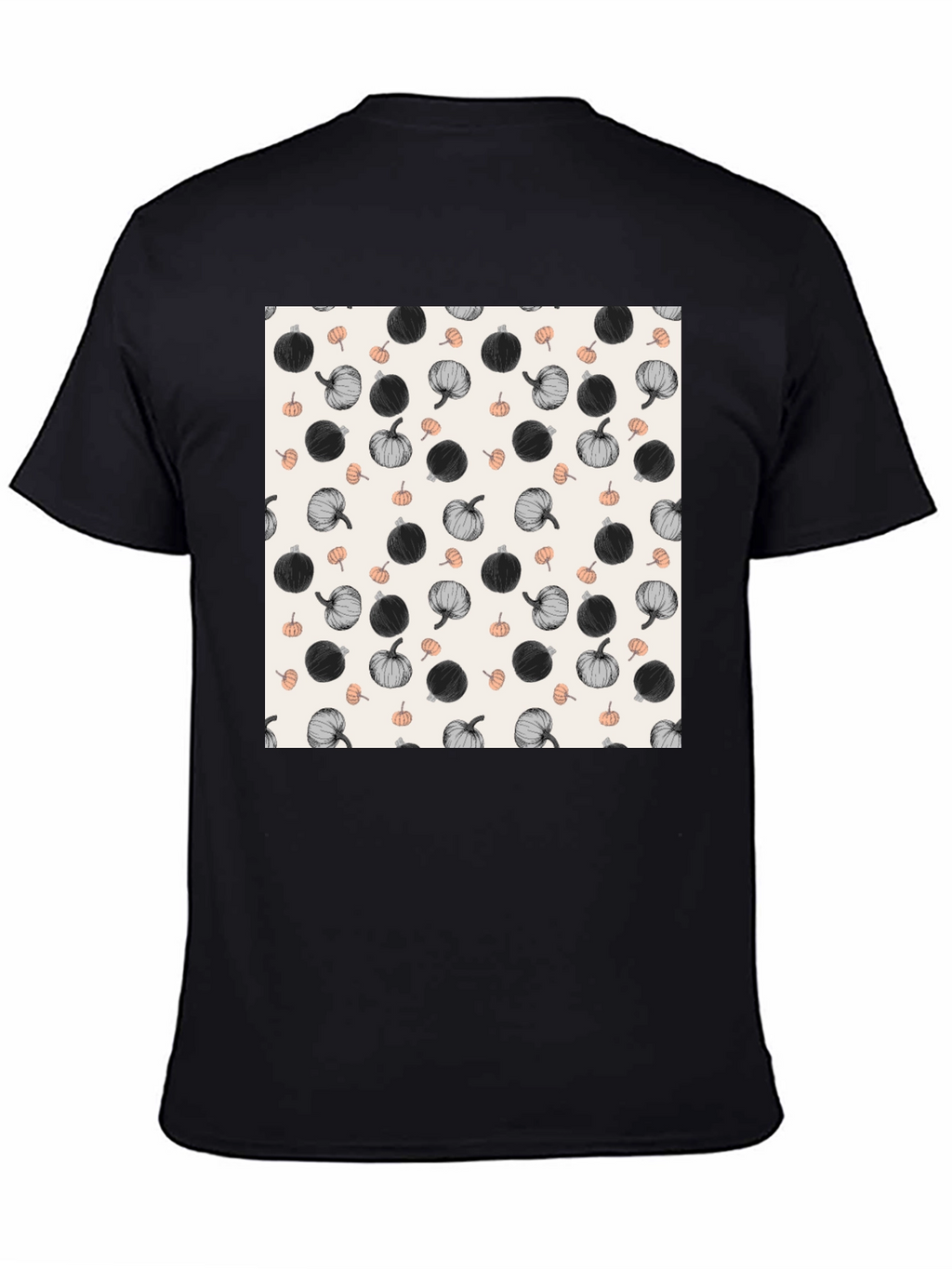 Pumpkin Pattern T-Shirt - Stylish Fall Fashion