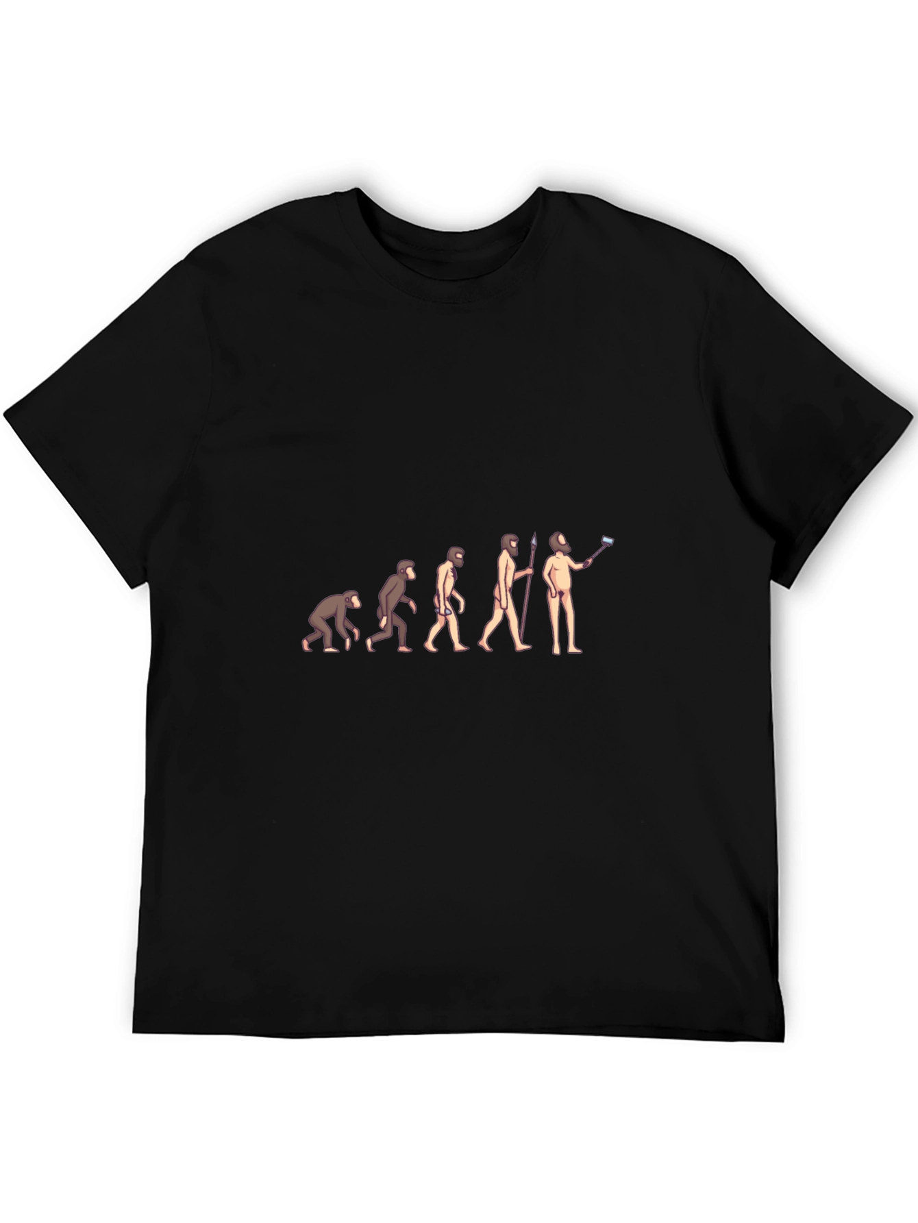 Evolution of the Selfie Black T-Shirt