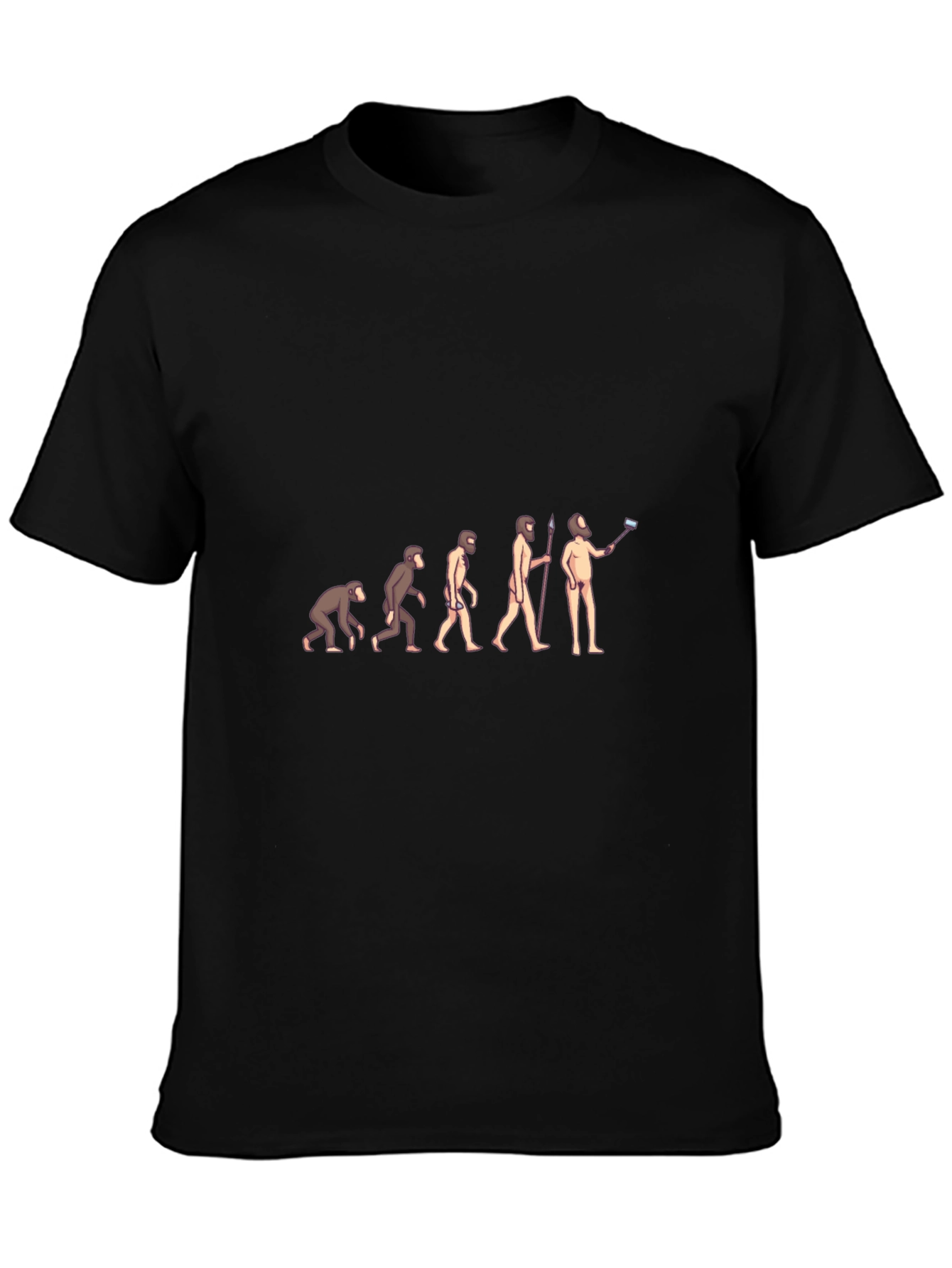 Evolution of the Selfie Black T-Shirt