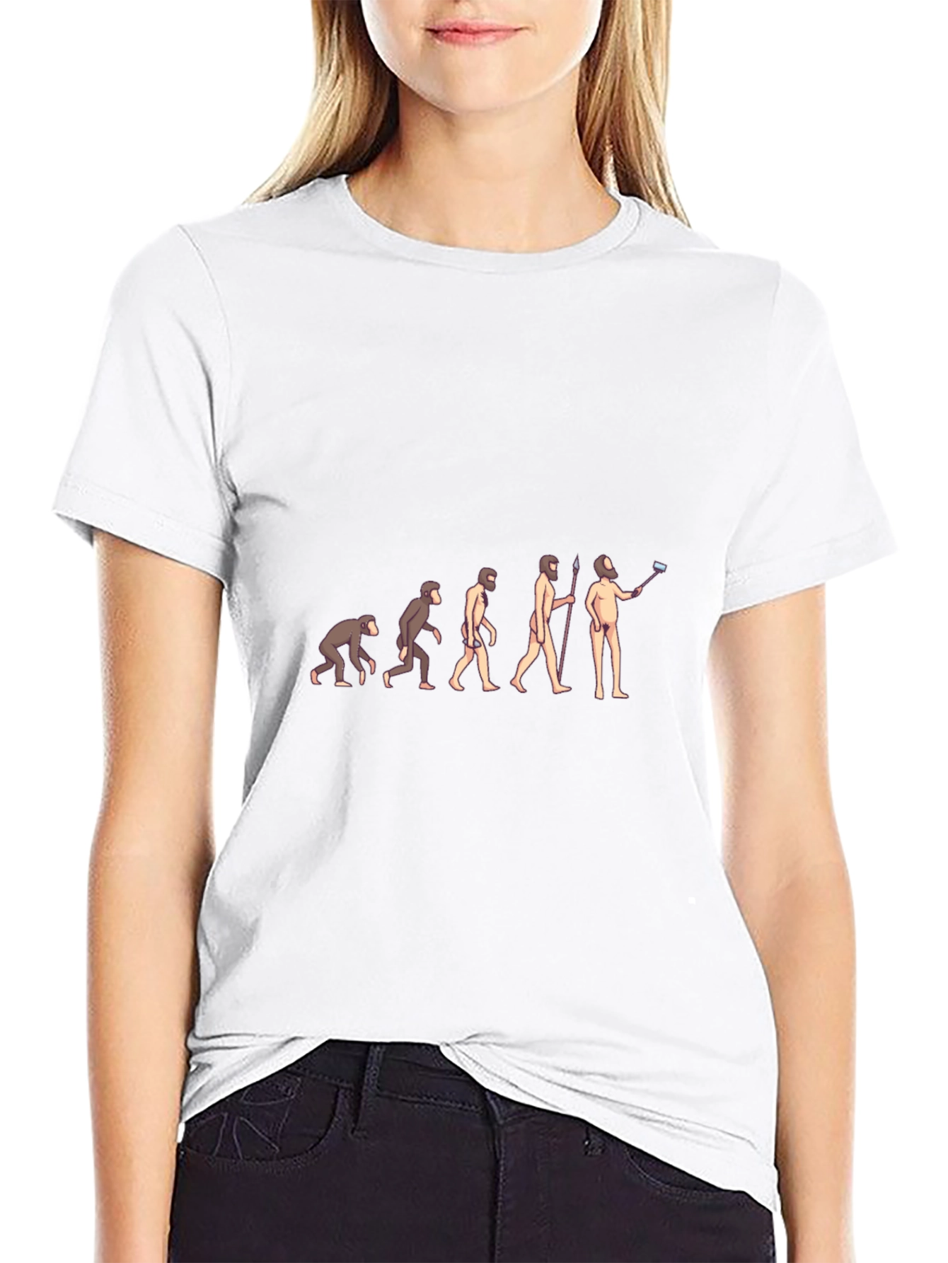 Evolution of the Selfie Black T-Shirt