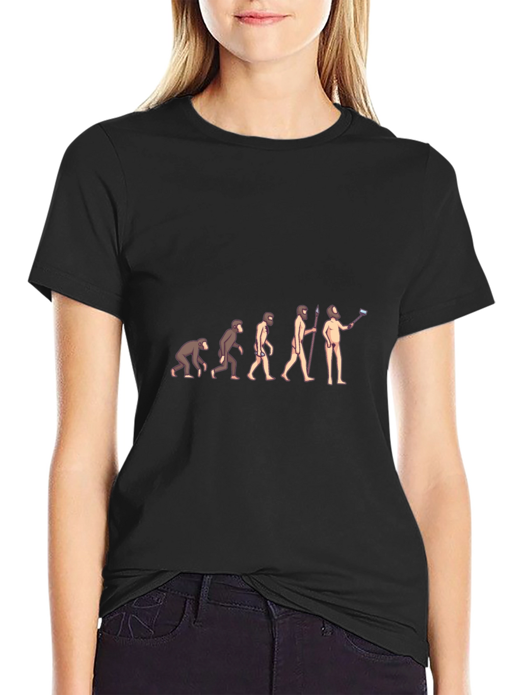 Evolution of the Selfie Black T-Shirt