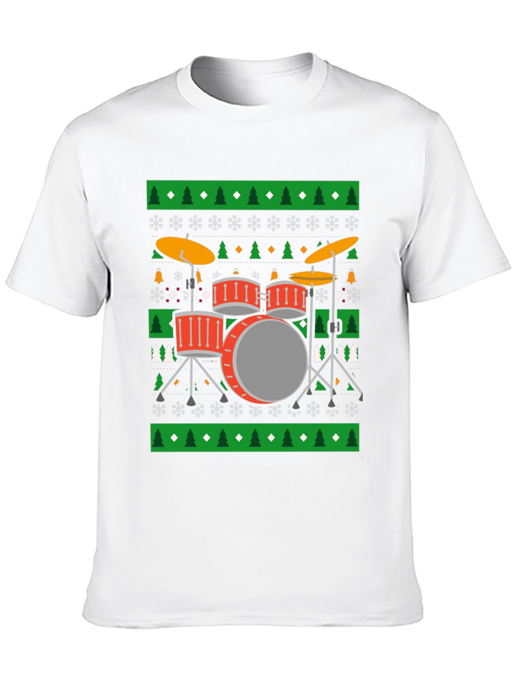 Drum Kit Ugly Christmas Sweater T-Shirt