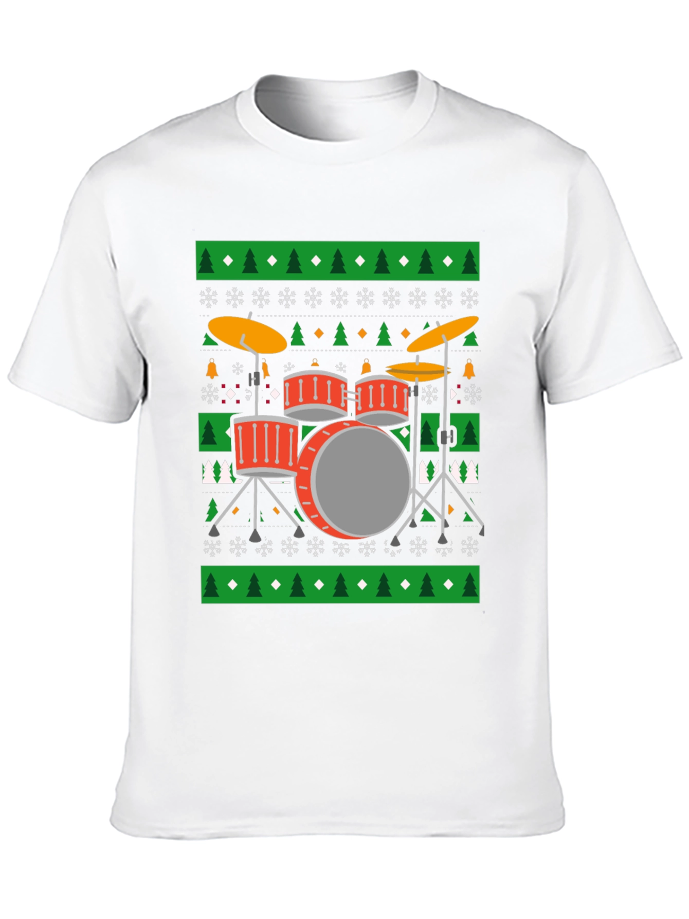 Drum Kit Ugly Christmas Sweater T-Shirt