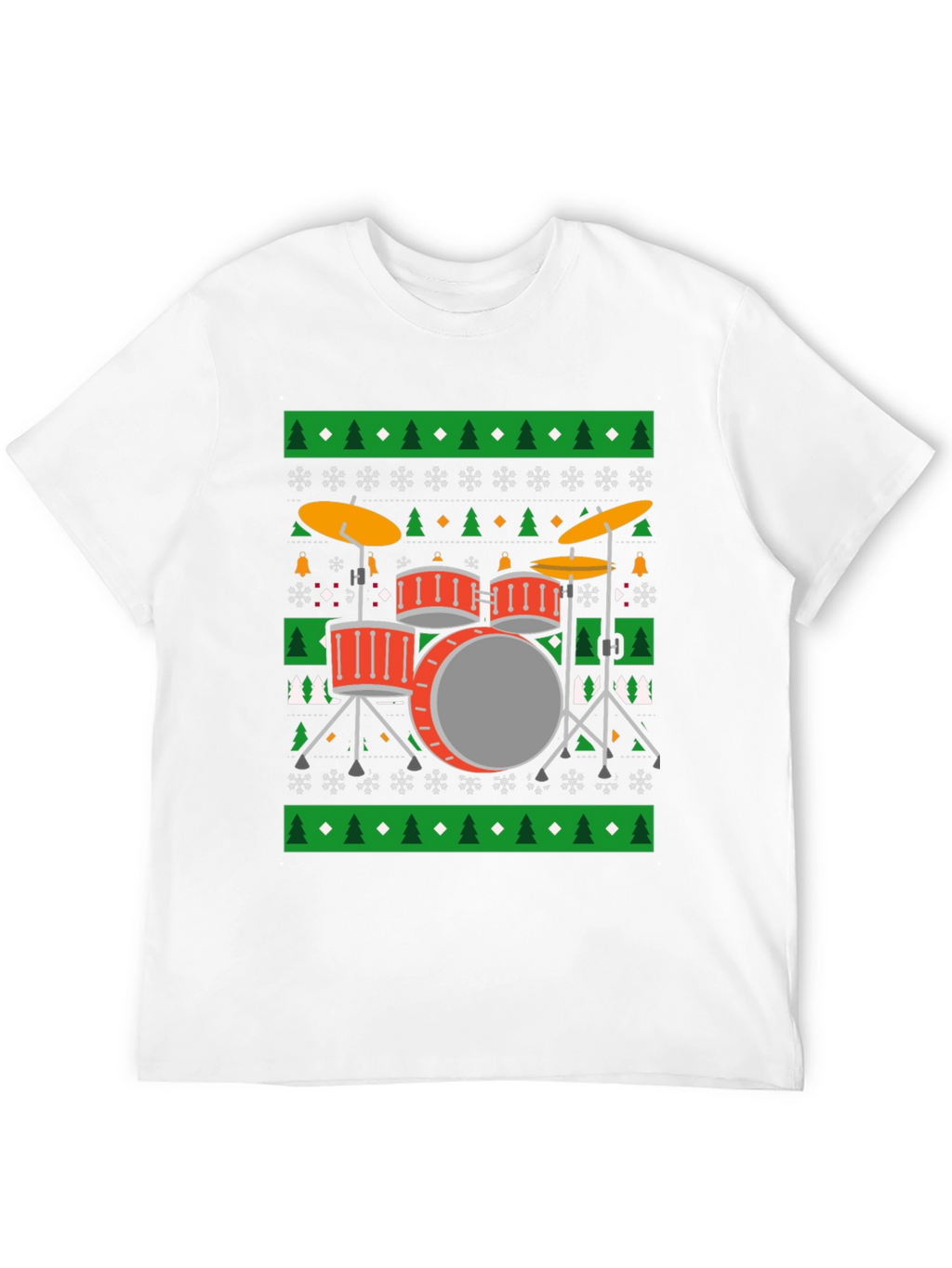 Drum Kit Ugly Christmas Sweater T-Shirt