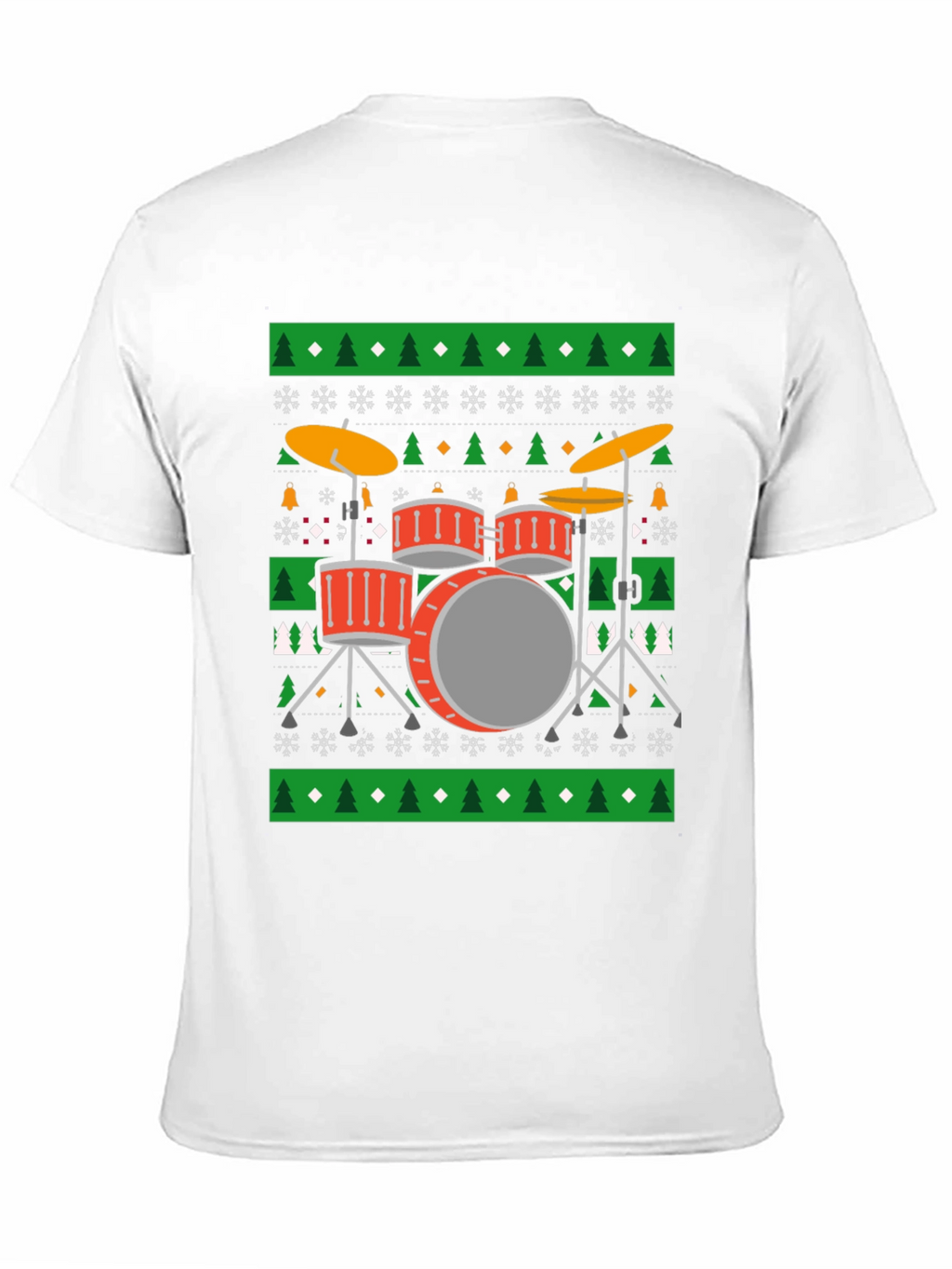 Drum Kit Ugly Christmas Sweater T-Shirt