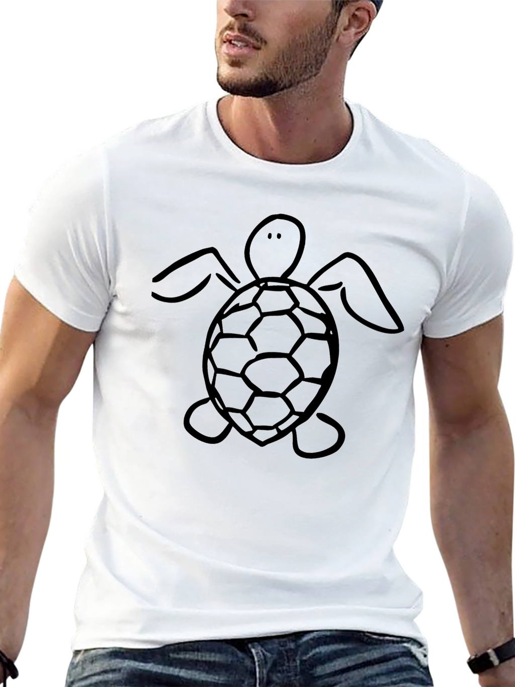 Black Turtle Graphic Tee - Casual Style