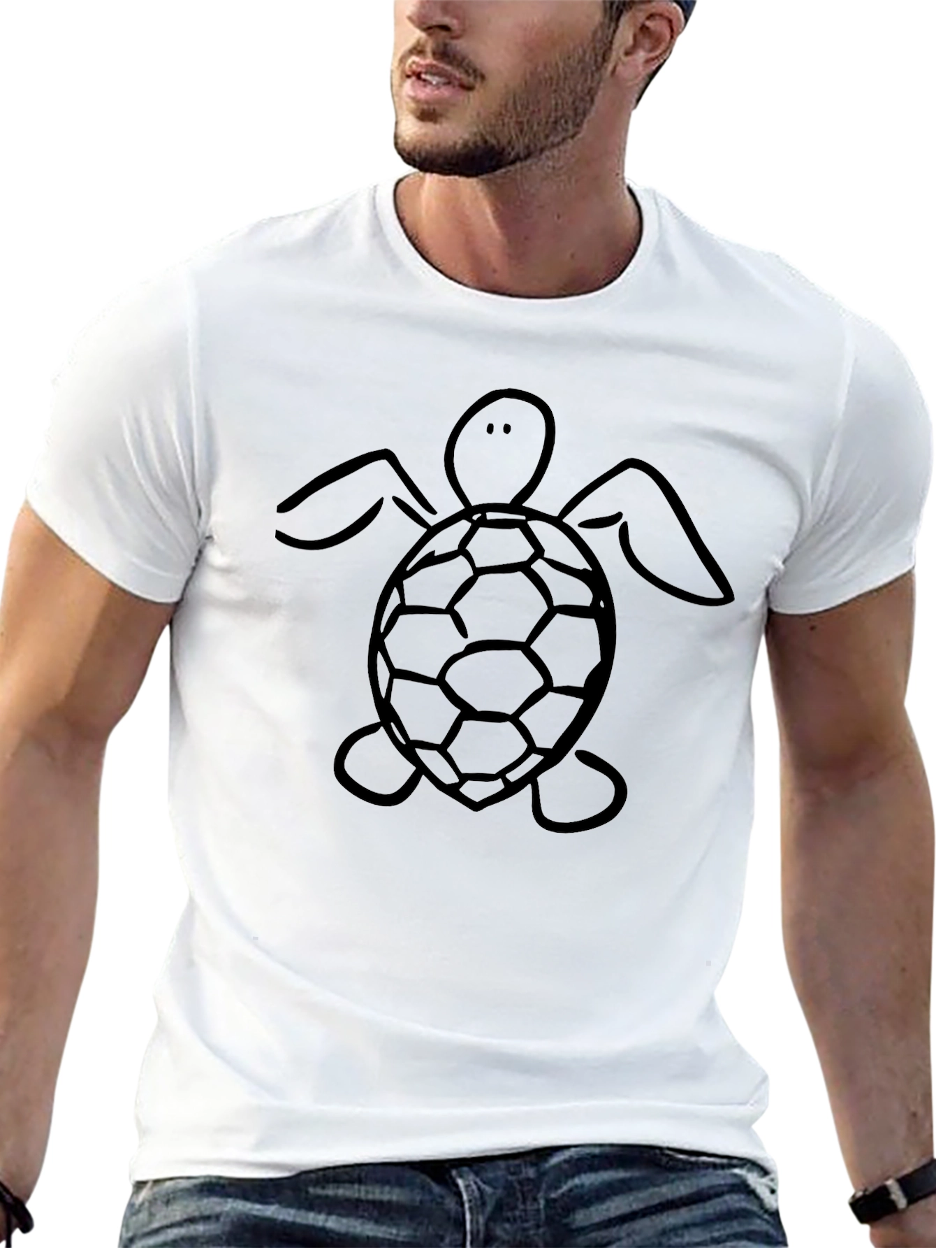 Black Turtle Graphic Tee - Casual Style