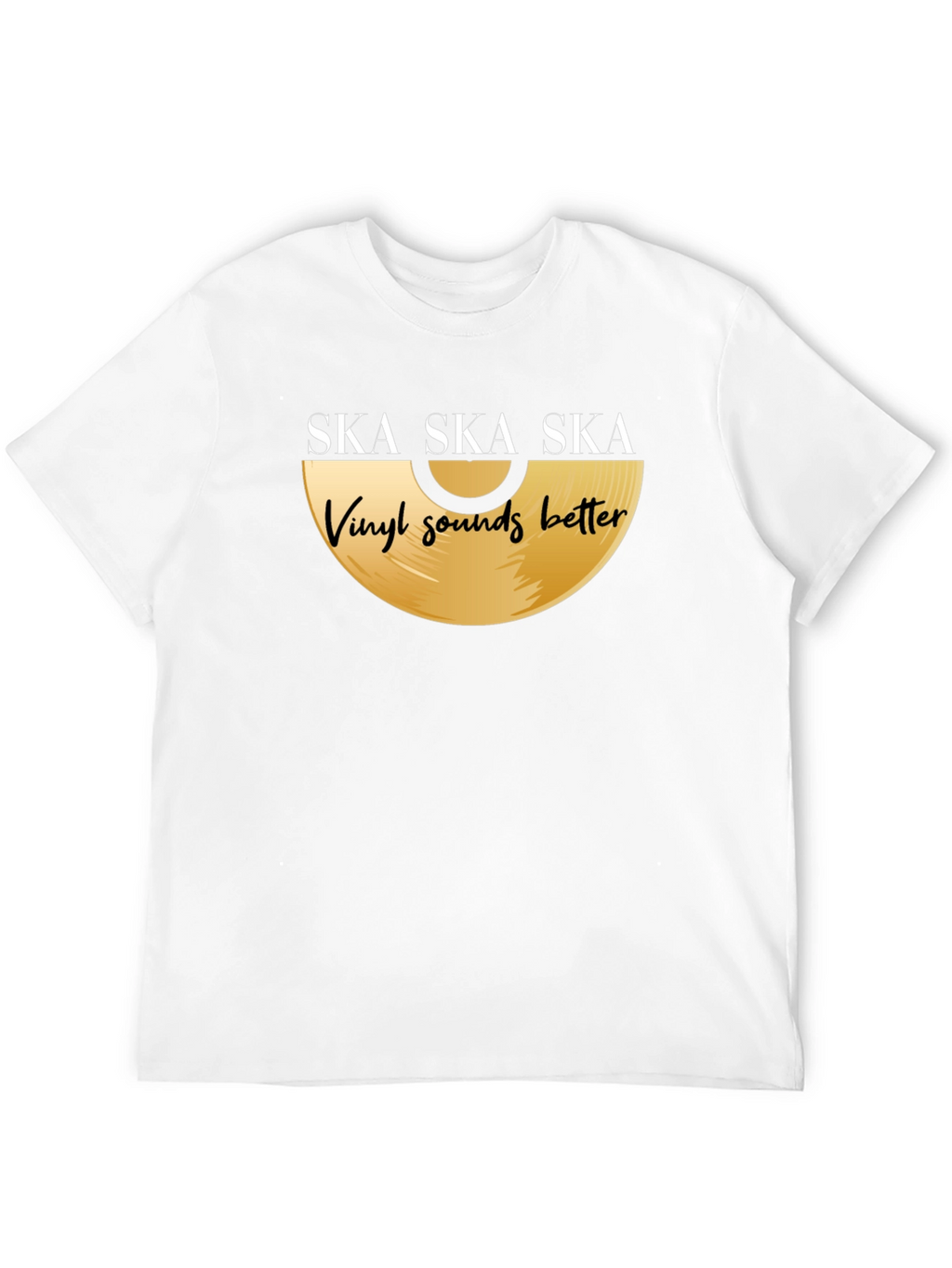 Ska Vinyl Sounds Better T-Shirt - Black Graphic Tee