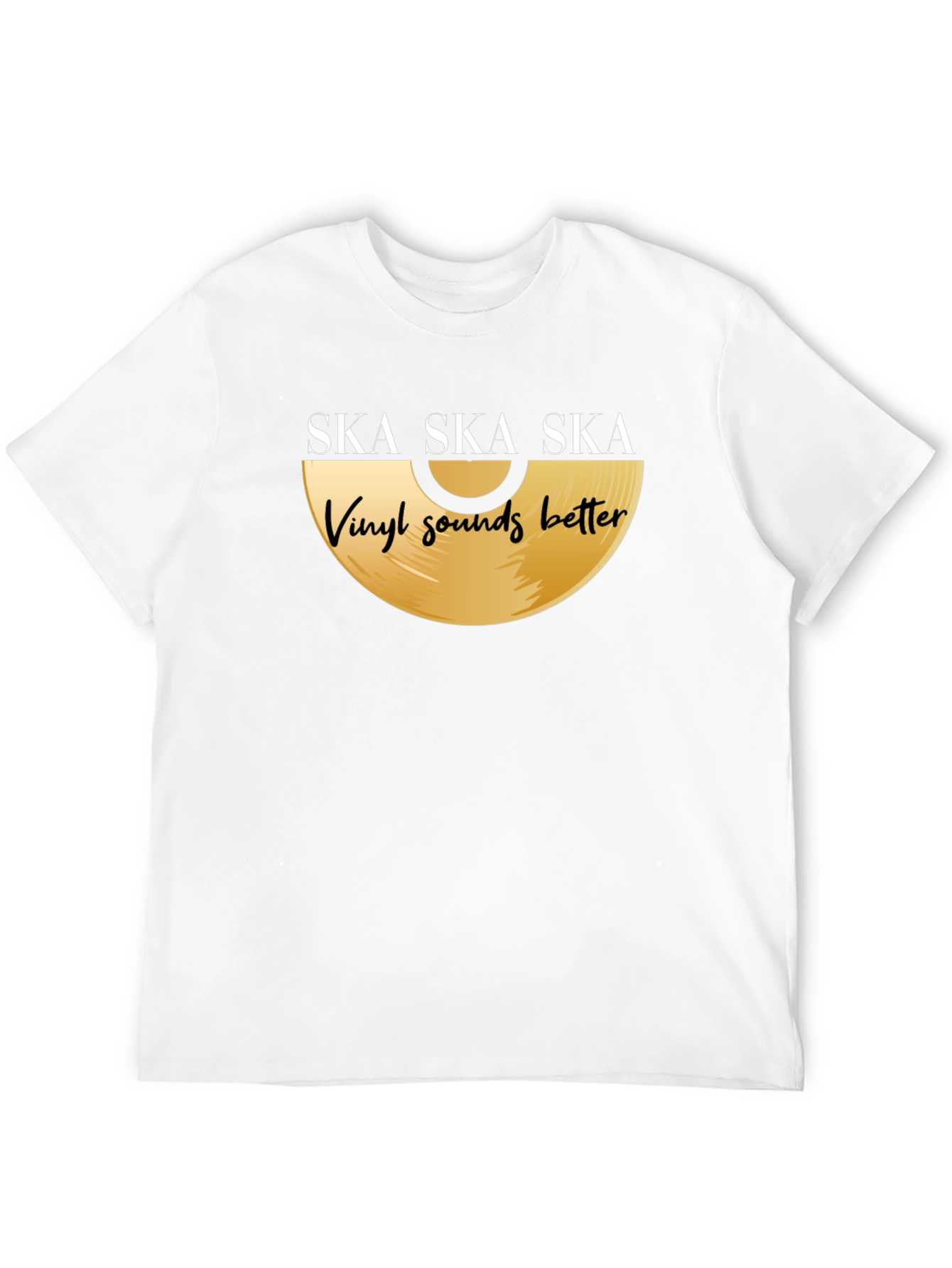 Ska Vinyl Sounds Better T-Shirt - Black Graphic Tee