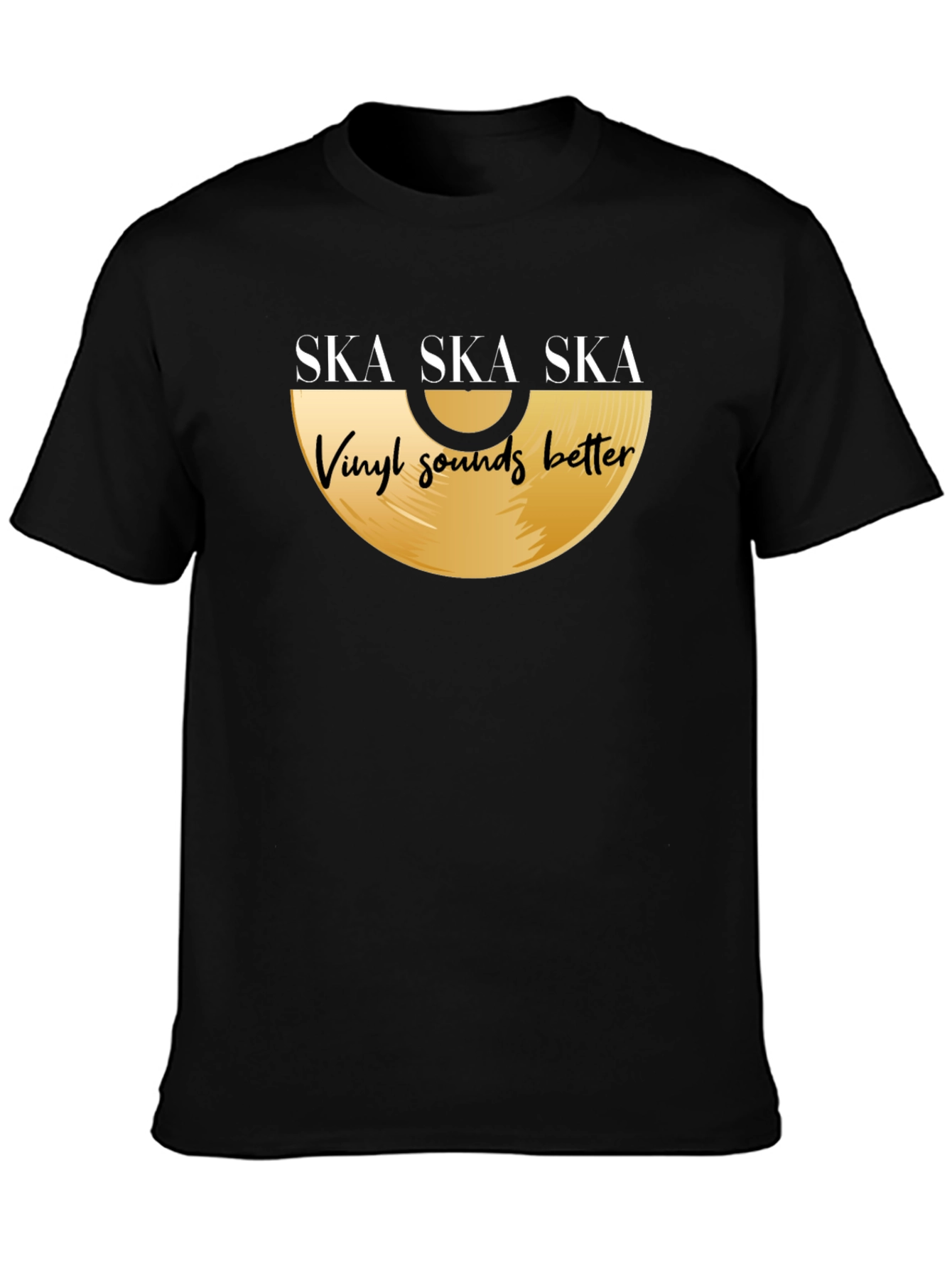Ska Vinyl Sounds Better T-Shirt - Black Graphic Tee