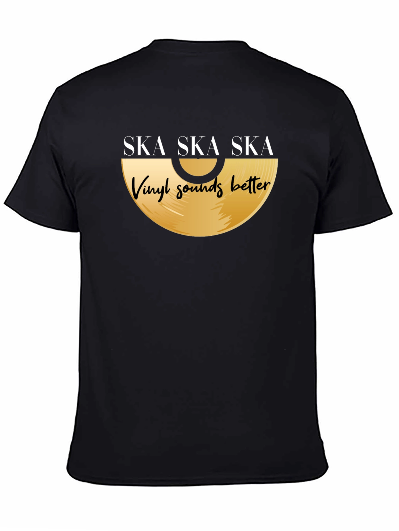 Ska Vinyl Sounds Better T-Shirt - Black Graphic Tee