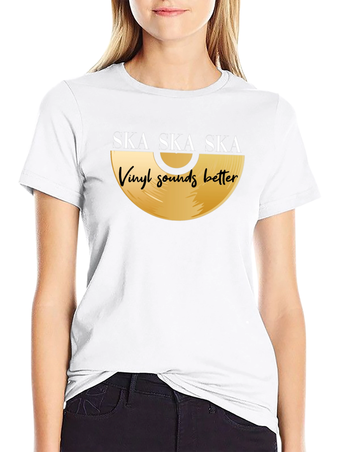 Ska Vinyl Sounds Better T-Shirt - Black Graphic Tee