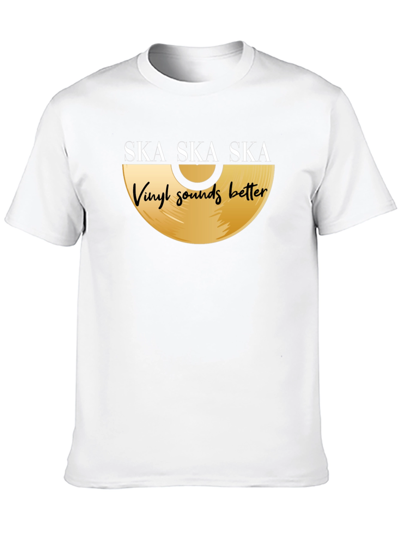 Ska Vinyl Sounds Better T-Shirt - Black Graphic Tee