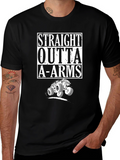 Straight Outta A-Arms Monster Truck Black T-Shirt