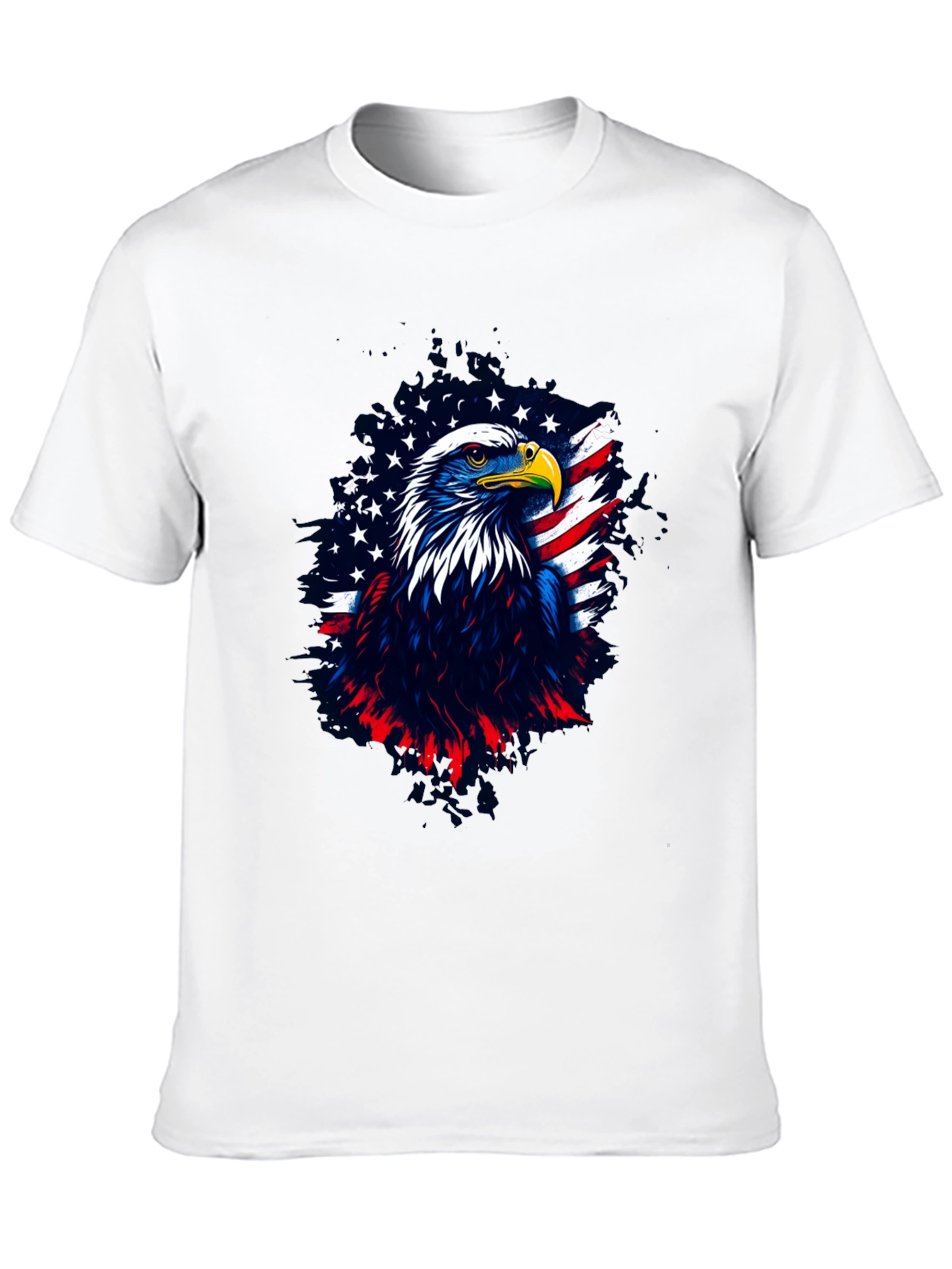 Patriotic Eagle Graphic Tee - Mens Black T-Shirt