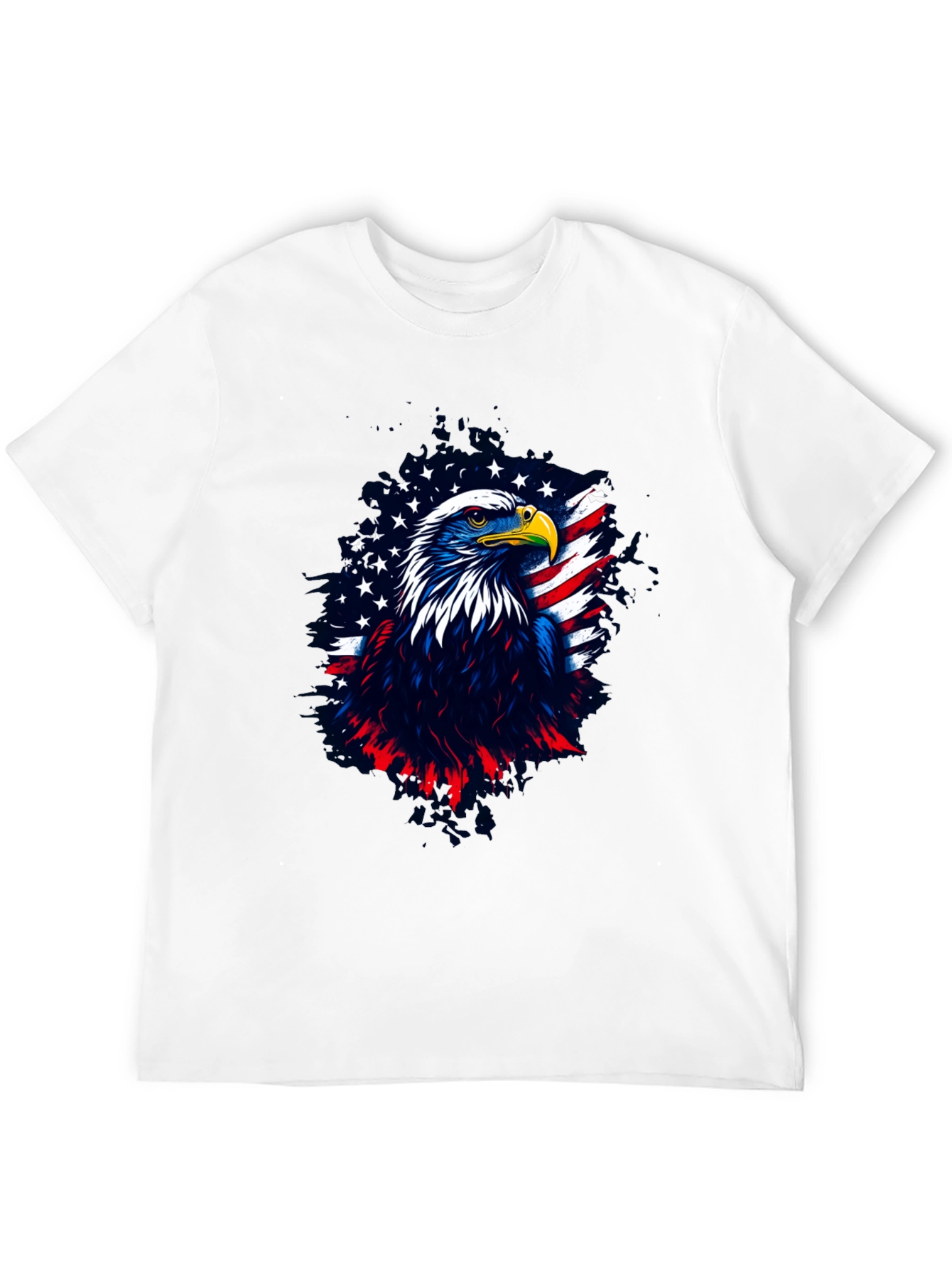 Patriotic Eagle Graphic Tee - Mens Black T-Shirt
