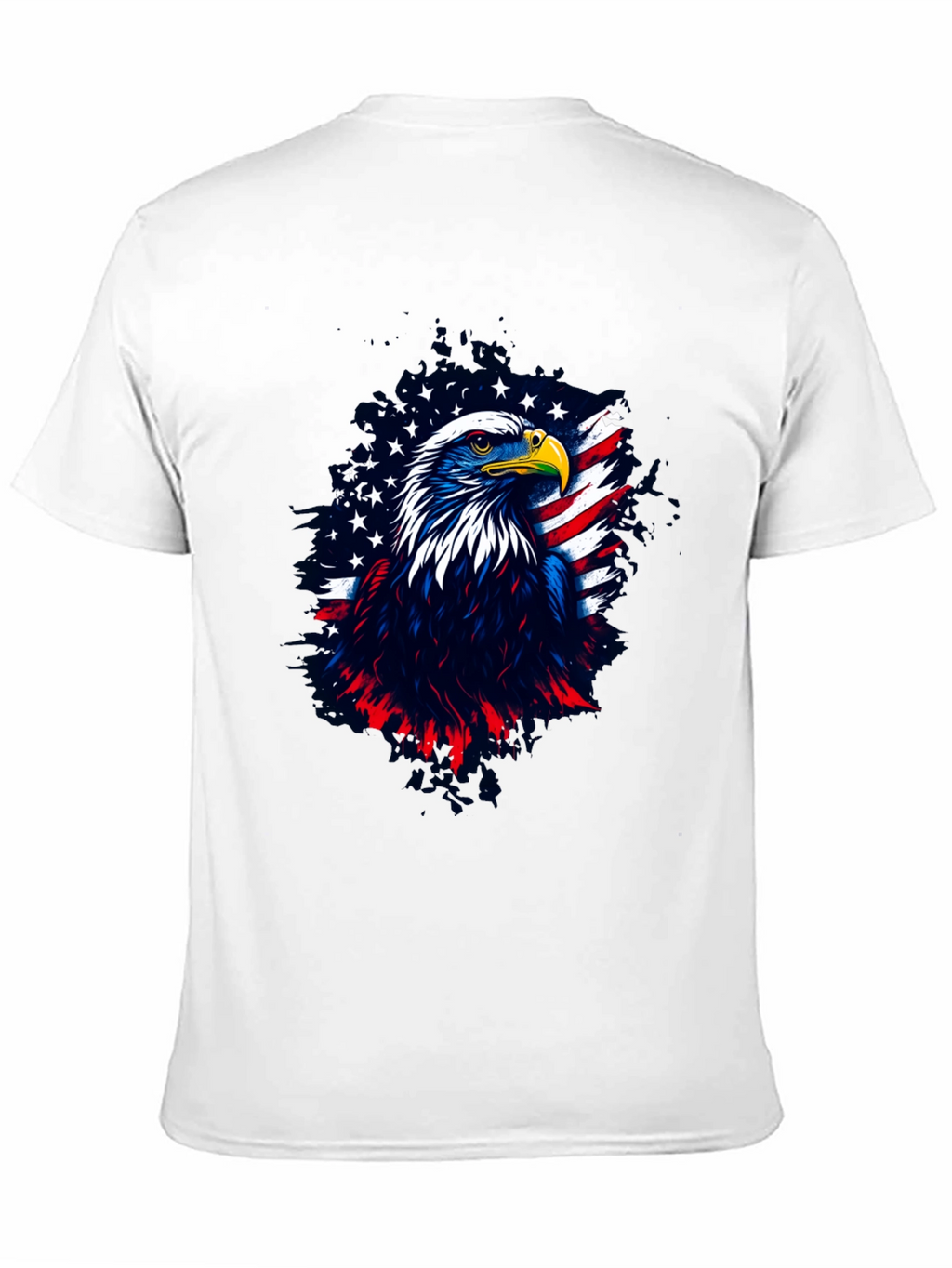 Patriotic Eagle Graphic Tee - Mens Black T-Shirt