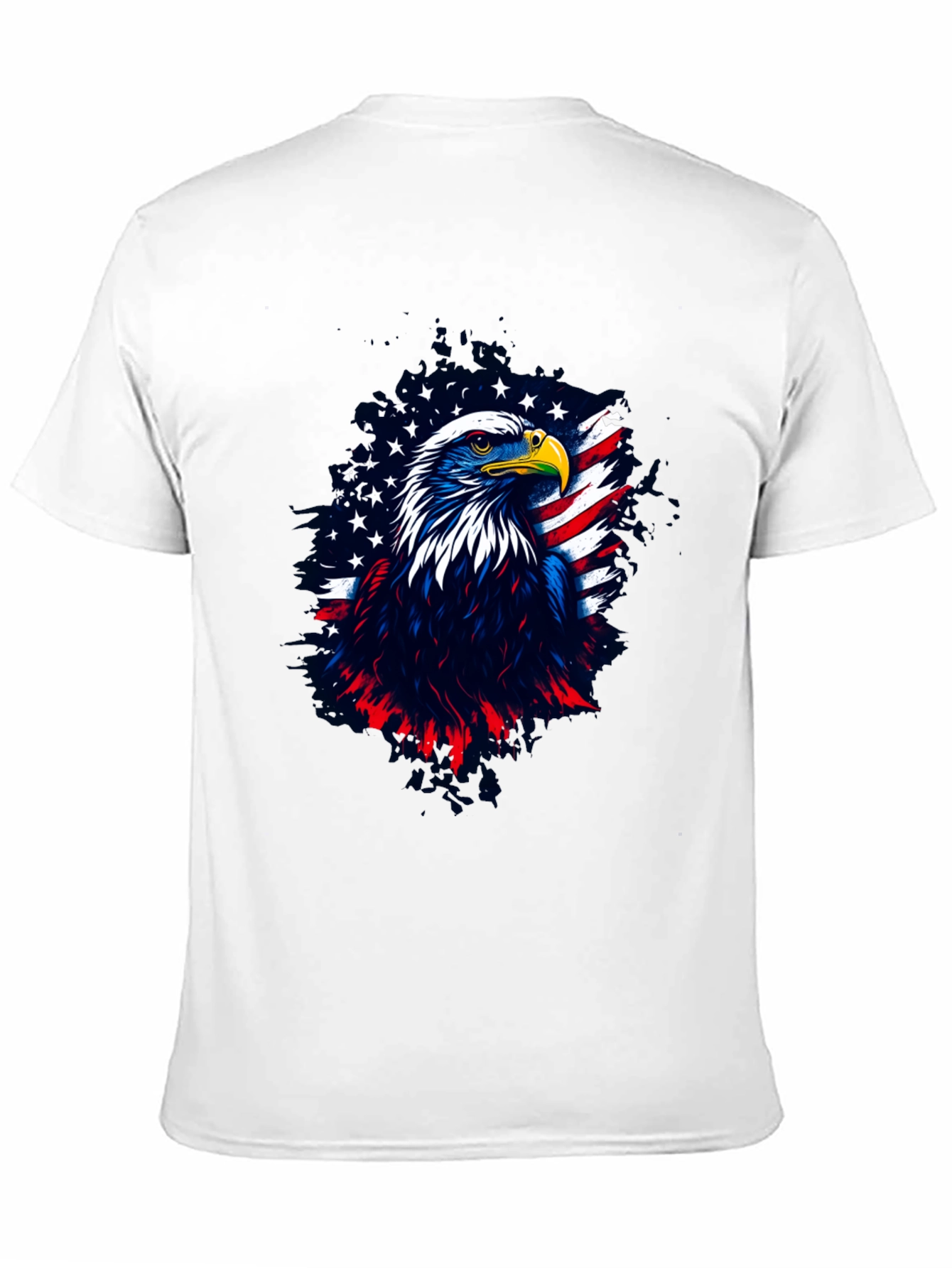 Patriotic Eagle Graphic Tee - Mens Black T-Shirt