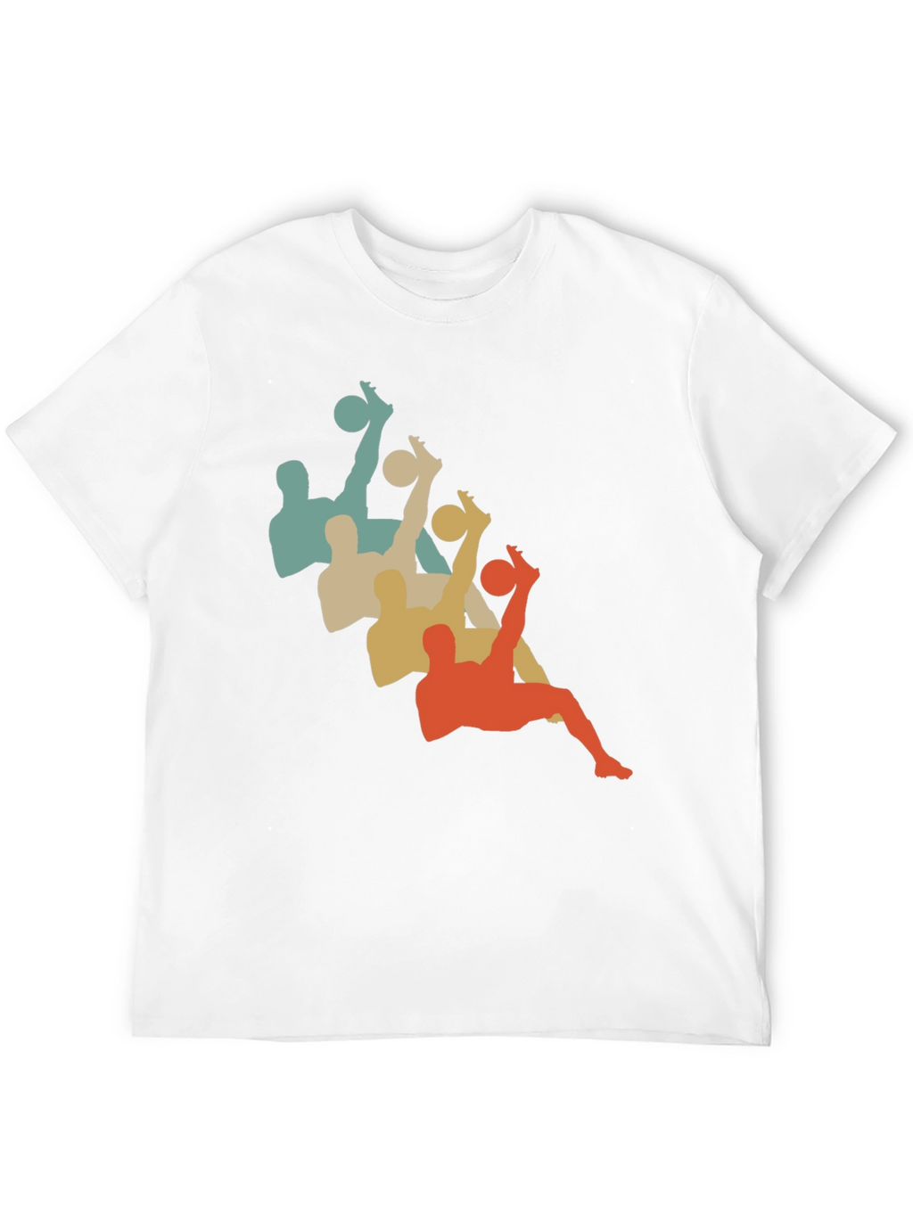 Retro Soccer Silhouette Black T-Shirt