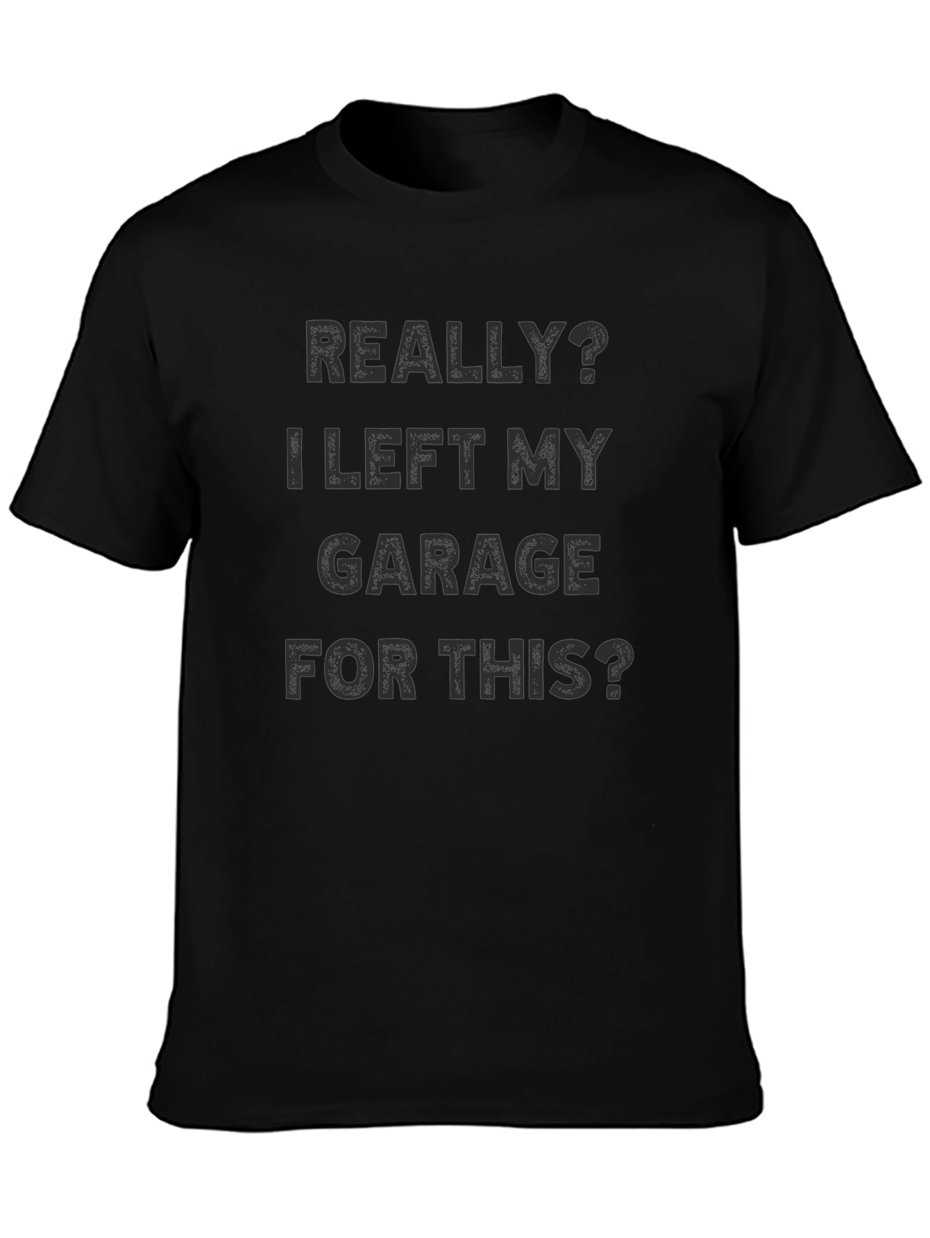 Funny Garage T-Shirt - Mens Black Graphic Tee