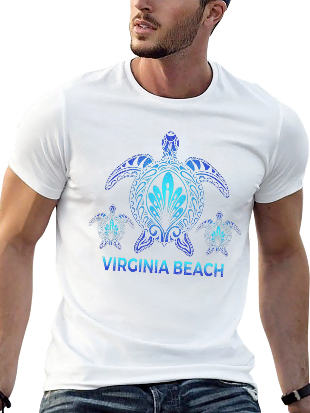 Virginia Beach Turtle T-Shirt Black