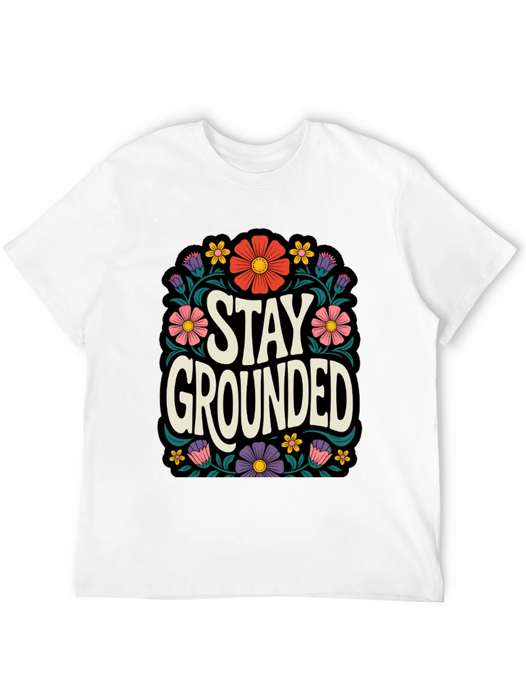 Stay Grounded Floral Graphic Tee