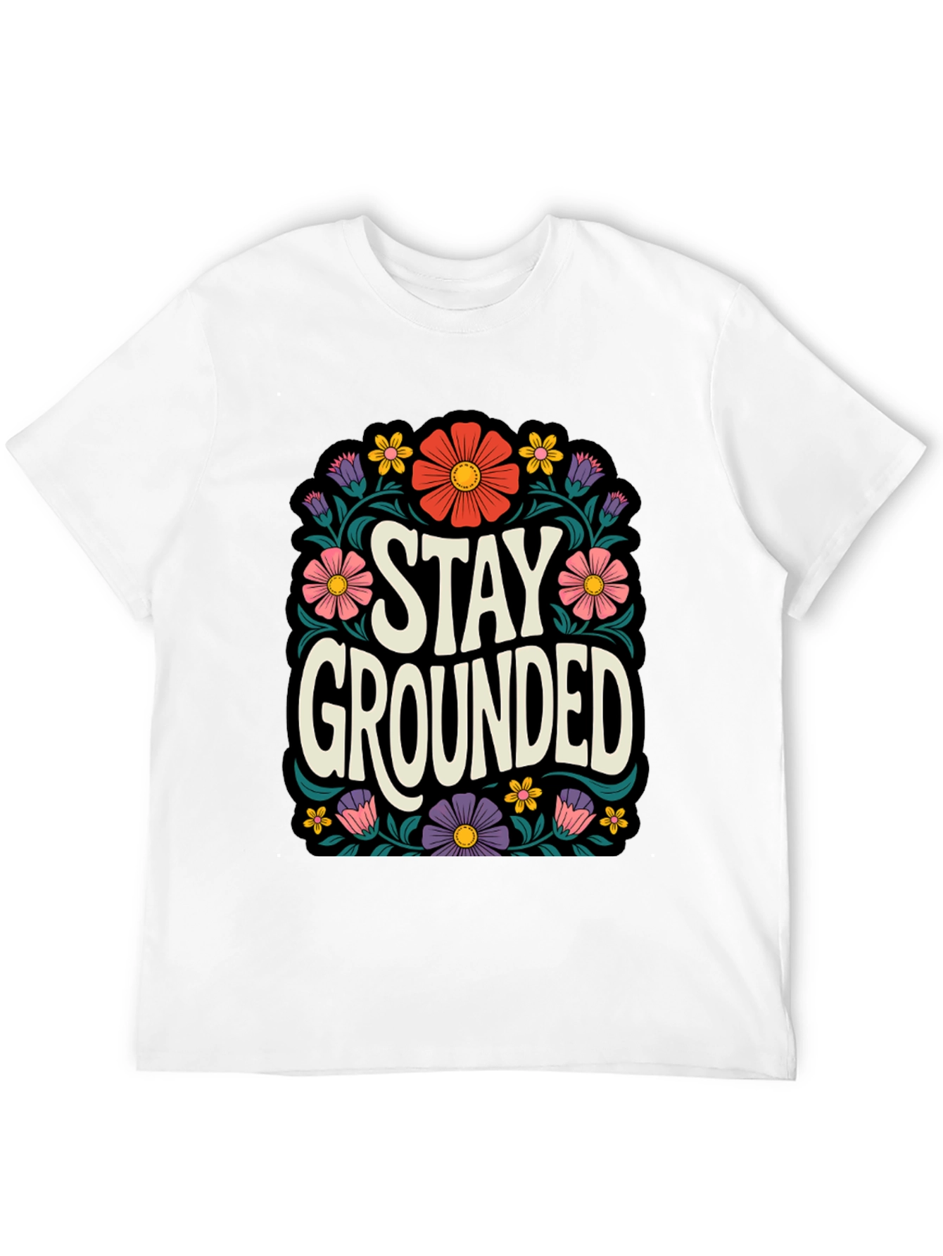 Stay Grounded Floral Graphic Tee