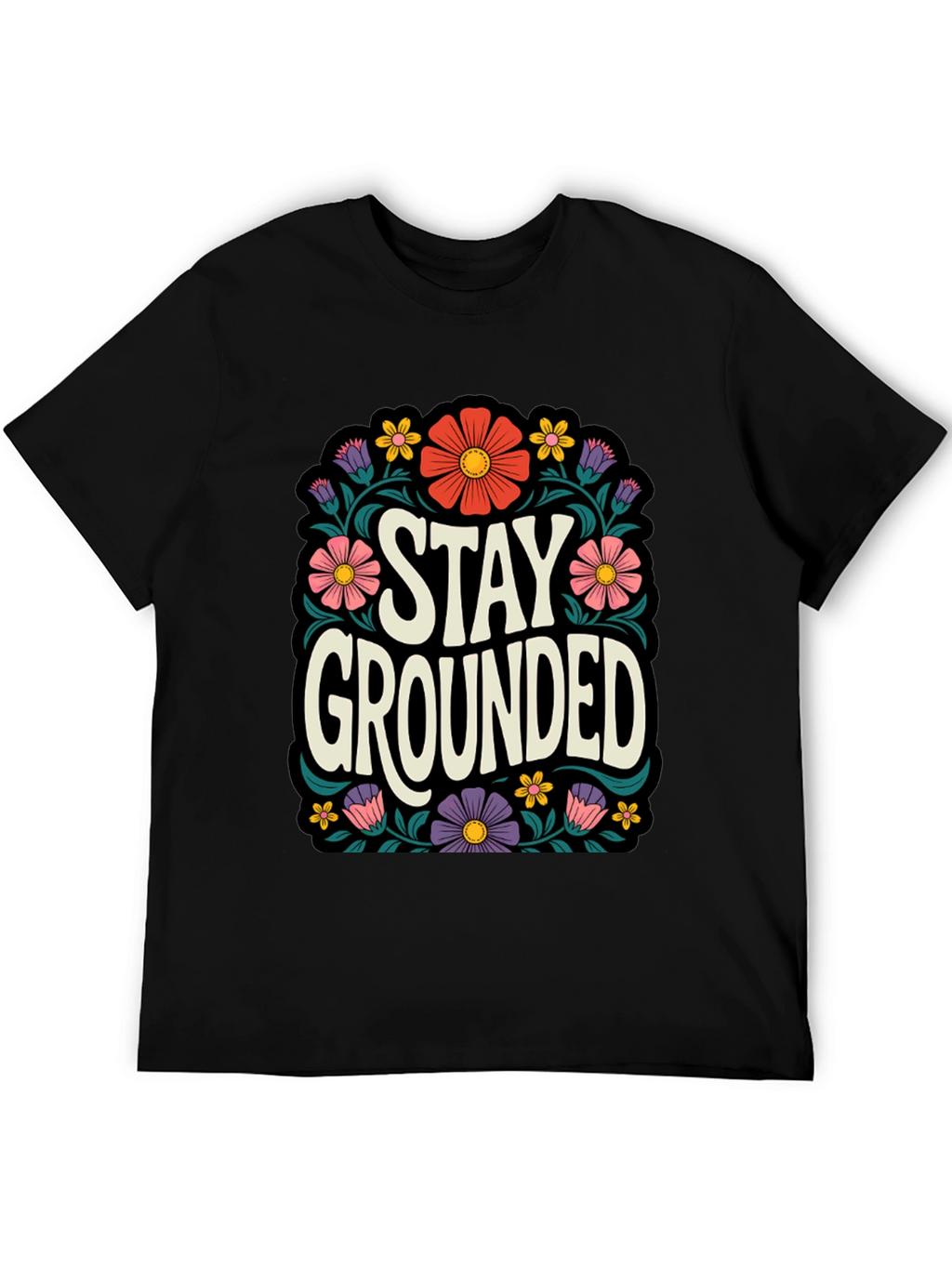 Stay Grounded Floral Graphic Tee